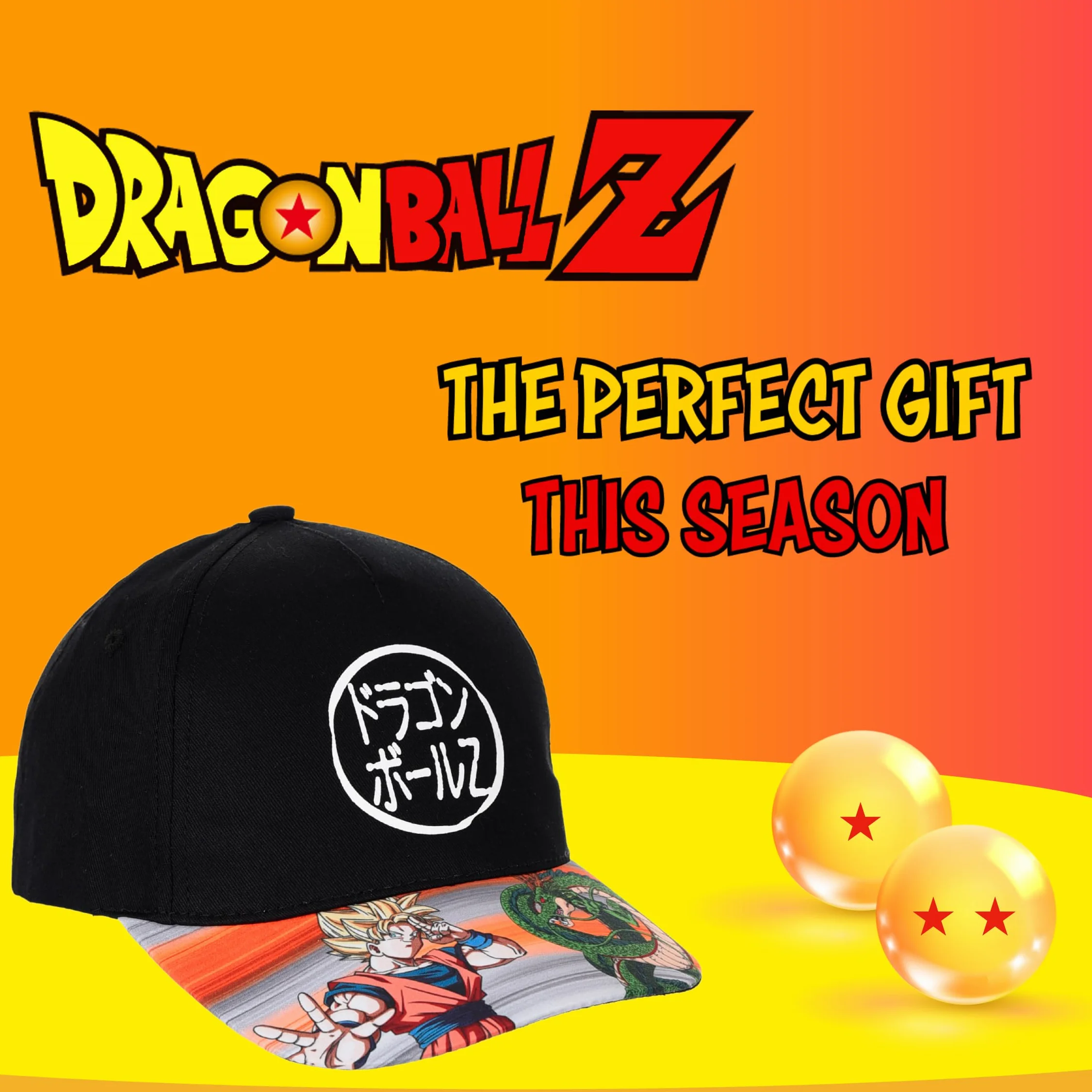 Gorra Dragon Ball Z para Niños, Gorra de Béisbol Shenron y Goku