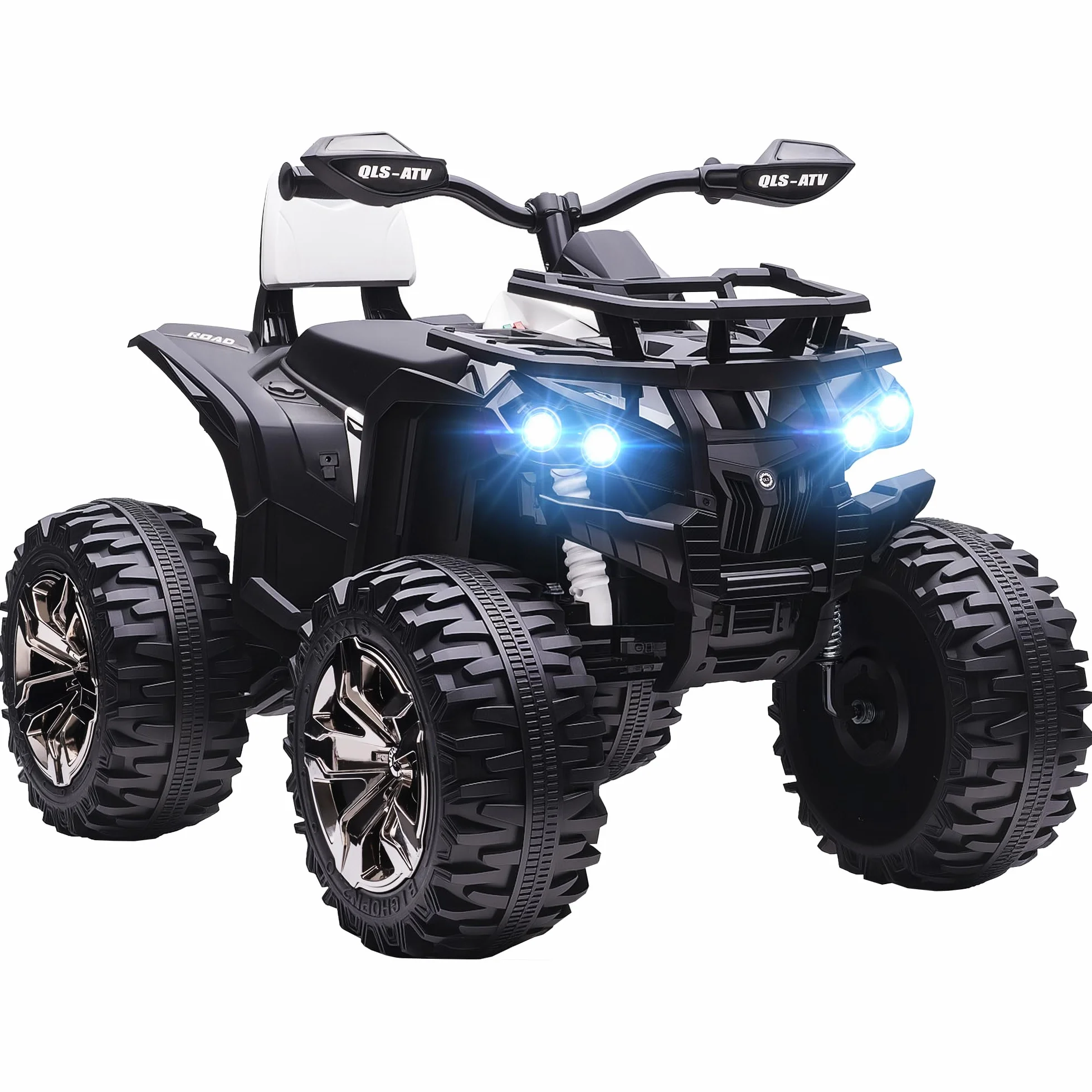 HOMCOM Quad Eléctrico para Niños 12V 10AH 2 Motores 3–8 km/h LED MP3 USB Blanco