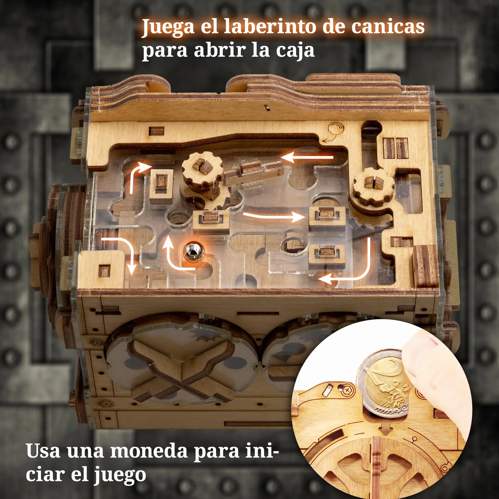 iDventure A-Maze-ing Safe - Caja de rompecabezas de mármol Run Money - Embalaje de regalo complicado - Rompecabezas 3D para adultos - Juego de sala de escape - Teaser - Gadget de regalo de cumpleaños