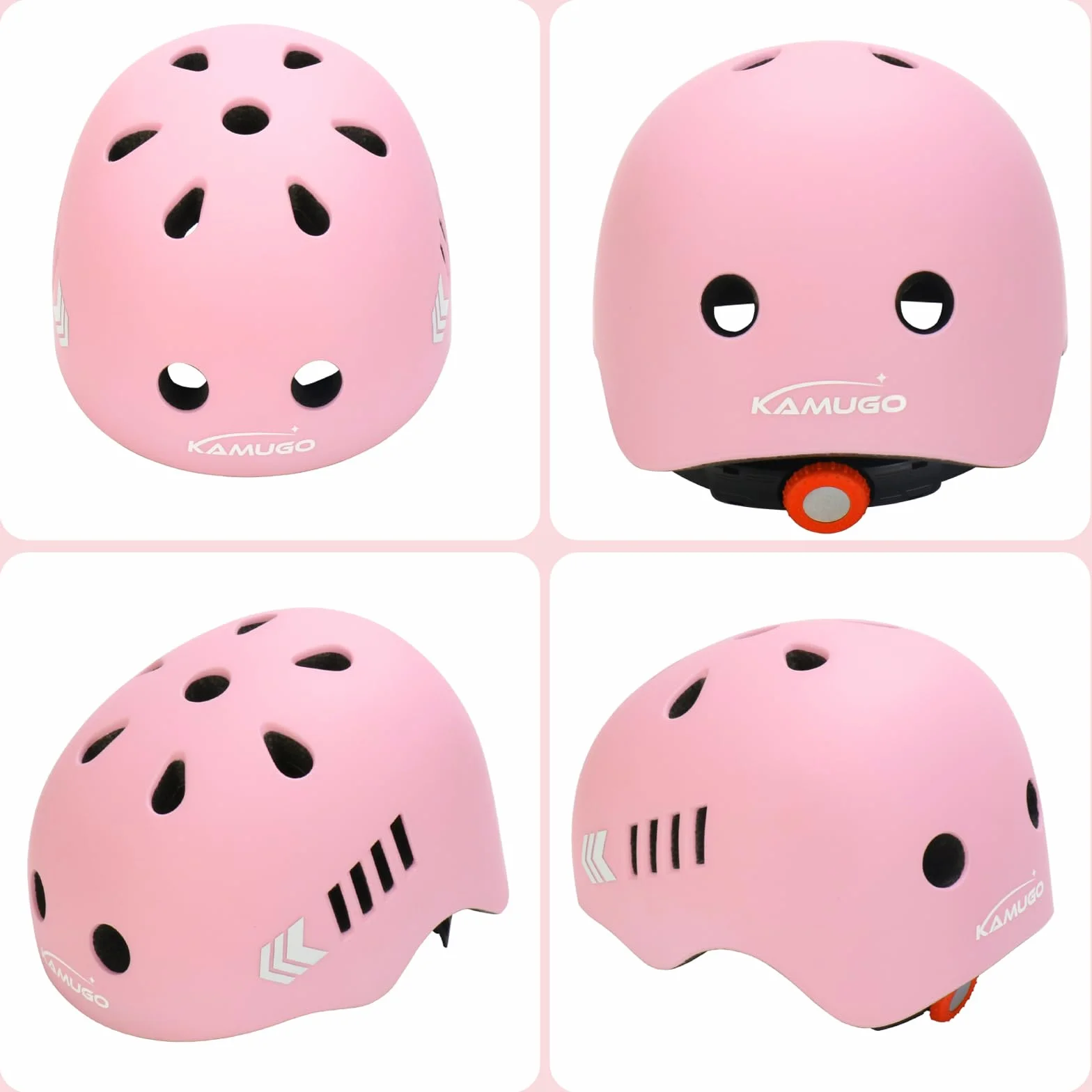 Kamugo Equipo de Protección Ajustable para Niños - Casco, Rodilleras, Coderas, Guantes para Bicicleta, Skateboard y Deportes Extremos