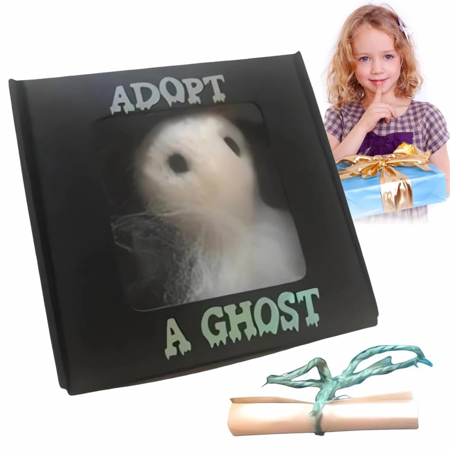 Adopta Un Fantasma,Adopta Un Fantasma En Una Caja Lindo Pequeño Fantasma De Bolsillo,Muñeco Fantasma De Fieltro Sobrenatural Compañero para Decoraciones De Halloween