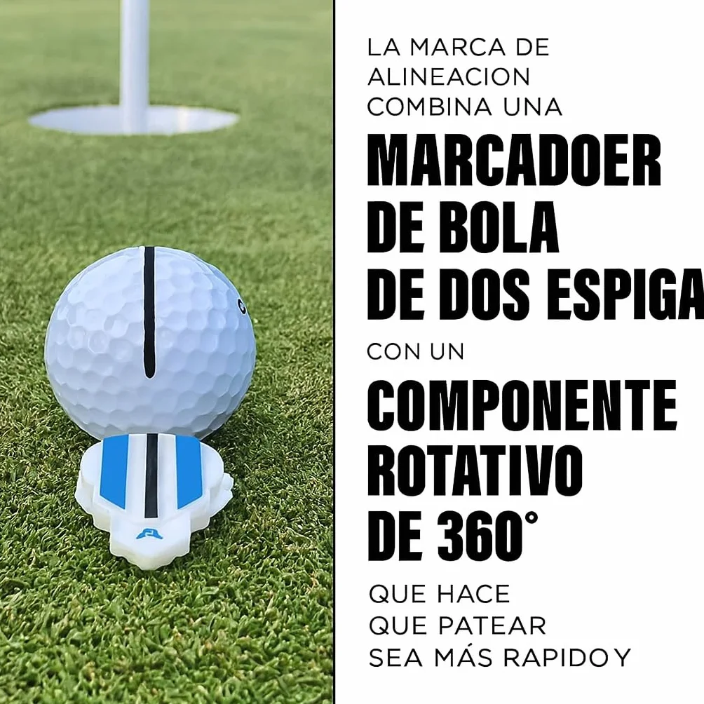 Fraser Fitness Marcador de alineación de pelotas de golf, herramienta de ayuda para putting