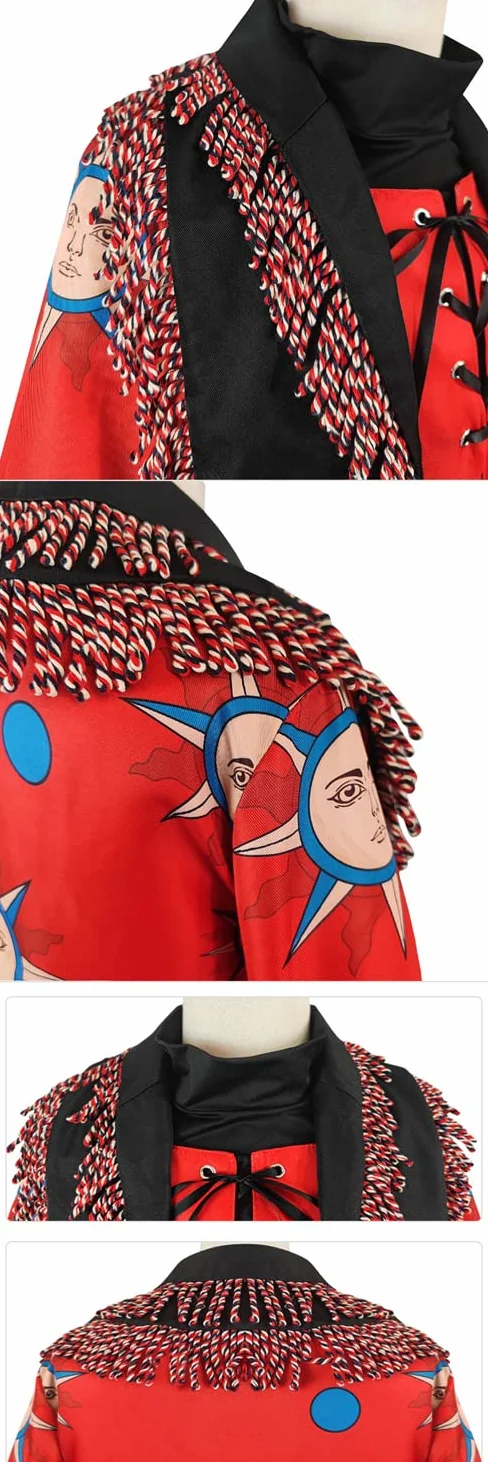 Dani Dennison - Disfraz de bruja para niños y adultos, vestido de falda roja, conjunto completo con bufanda para Halloween, Cosplay