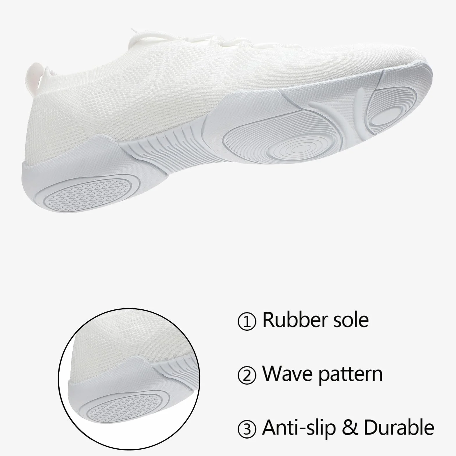 Zapatillas Cheerleader para Mujeres y Niñas Zapatos de Animadoras con Cordones Entrenamiento Yoga