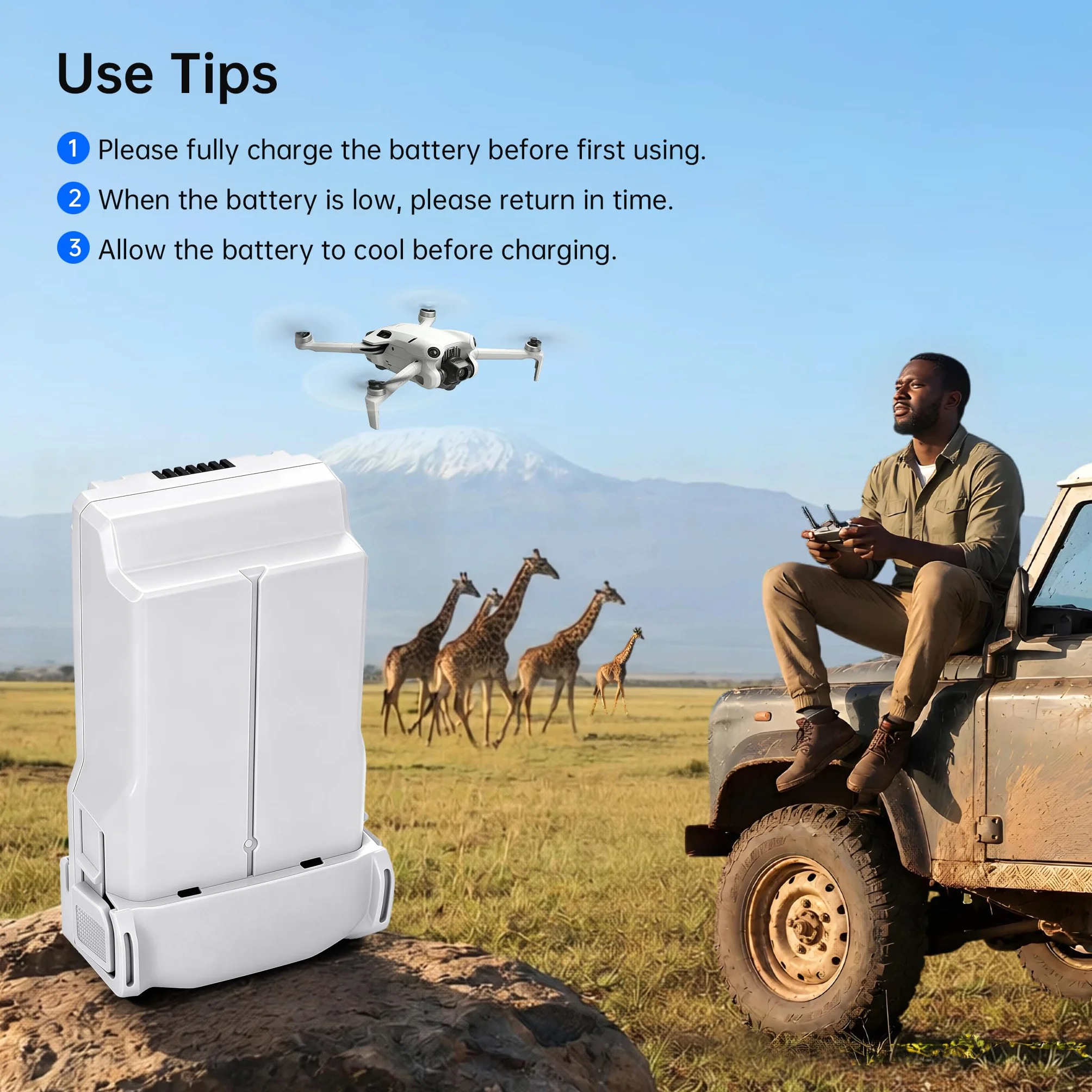 batería de Vuelo Inteligente para la Serie Mini 4 Pro Paquete de 1 Unidad 3850 mAh Capacidad Mejorada Que Ofrece 47 Minutos de autonomía Batería de Repuesto para Drones dji Mini 3/3 Pro/4 Pro