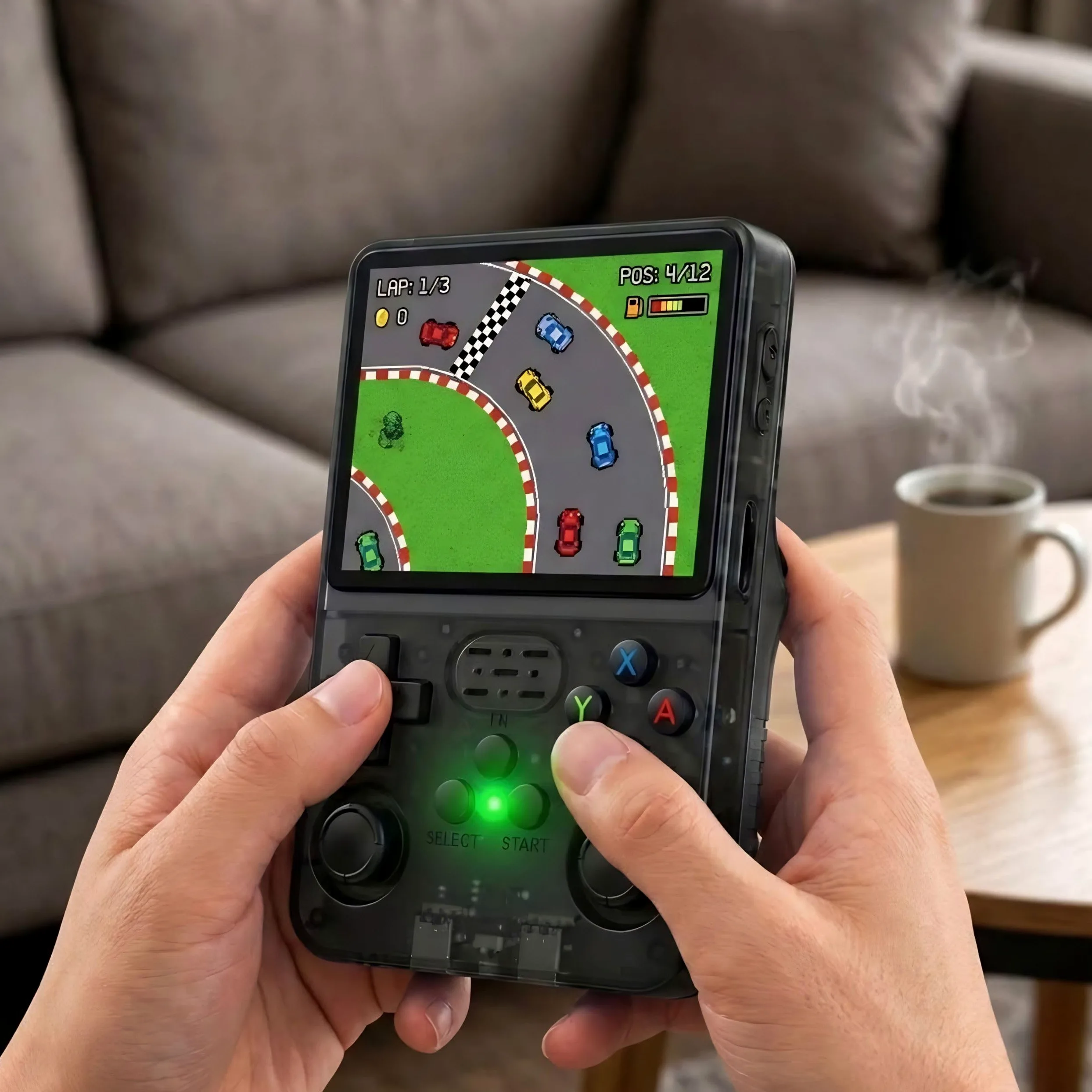Consola Retro Portatil con 20.000 Juegos - Versión 2025- Mini Consola Arcade - Juegos de PS1, PSP, N64, NDS, SuperN, GameB, GBA, NeoG, etc. - Pantall HD 3.5' 640 * 480 - Rechace Imitaciones (Negro)