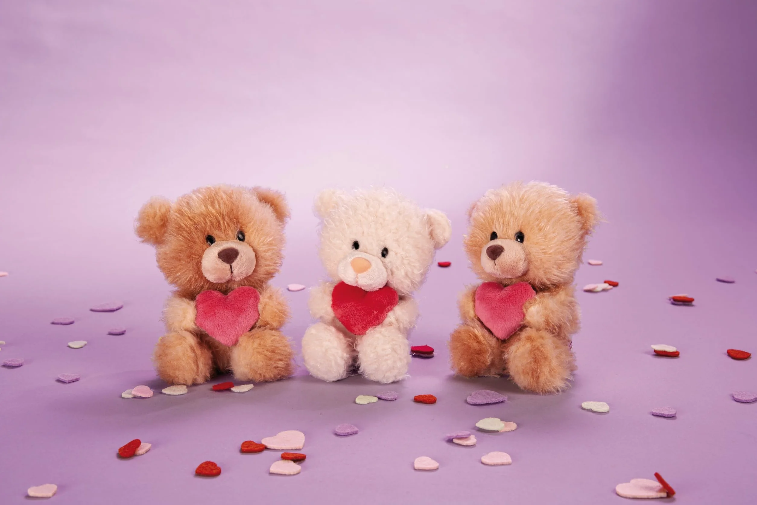 Osito de peluche marrón claro con corazón 18cm colgante suave regalo
