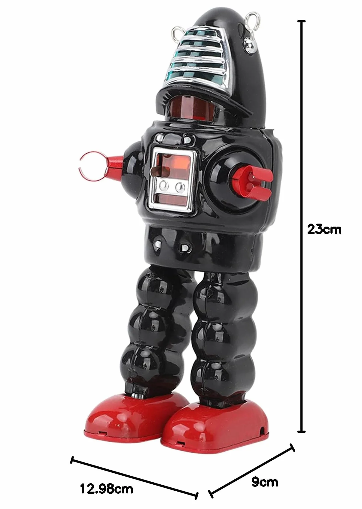 Juguete de Esgrima Robot de Mecanismo Preciso para Adultos con Piedras Intermitentes para Colección y Decoración, Material Hojalata (Negro)