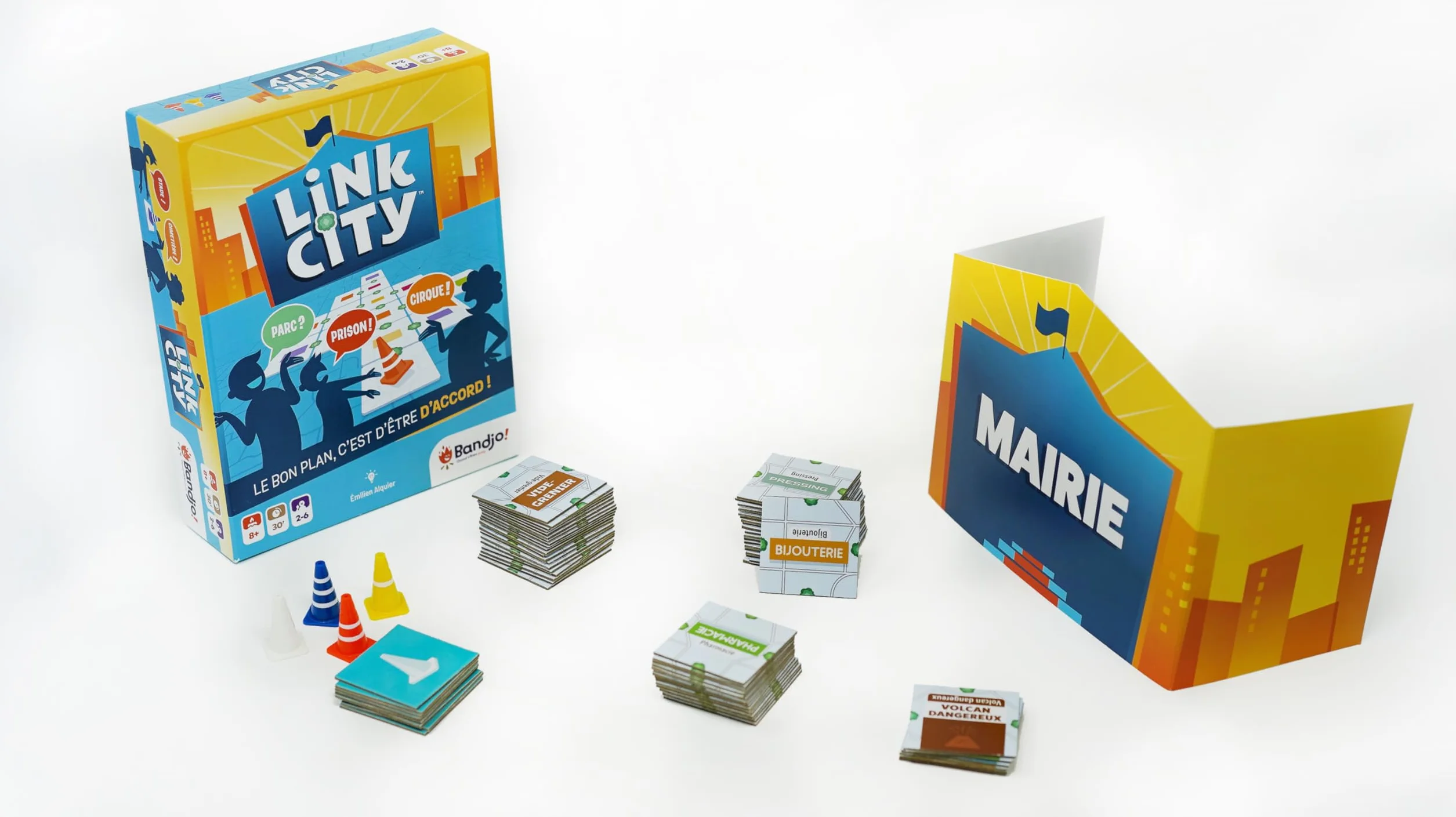Bandjo! Link City – Juego de Mesa de Ambiente – Ideal para Amigos o Familiares – Cooperativo – Azulejos – A Partir de 8 años