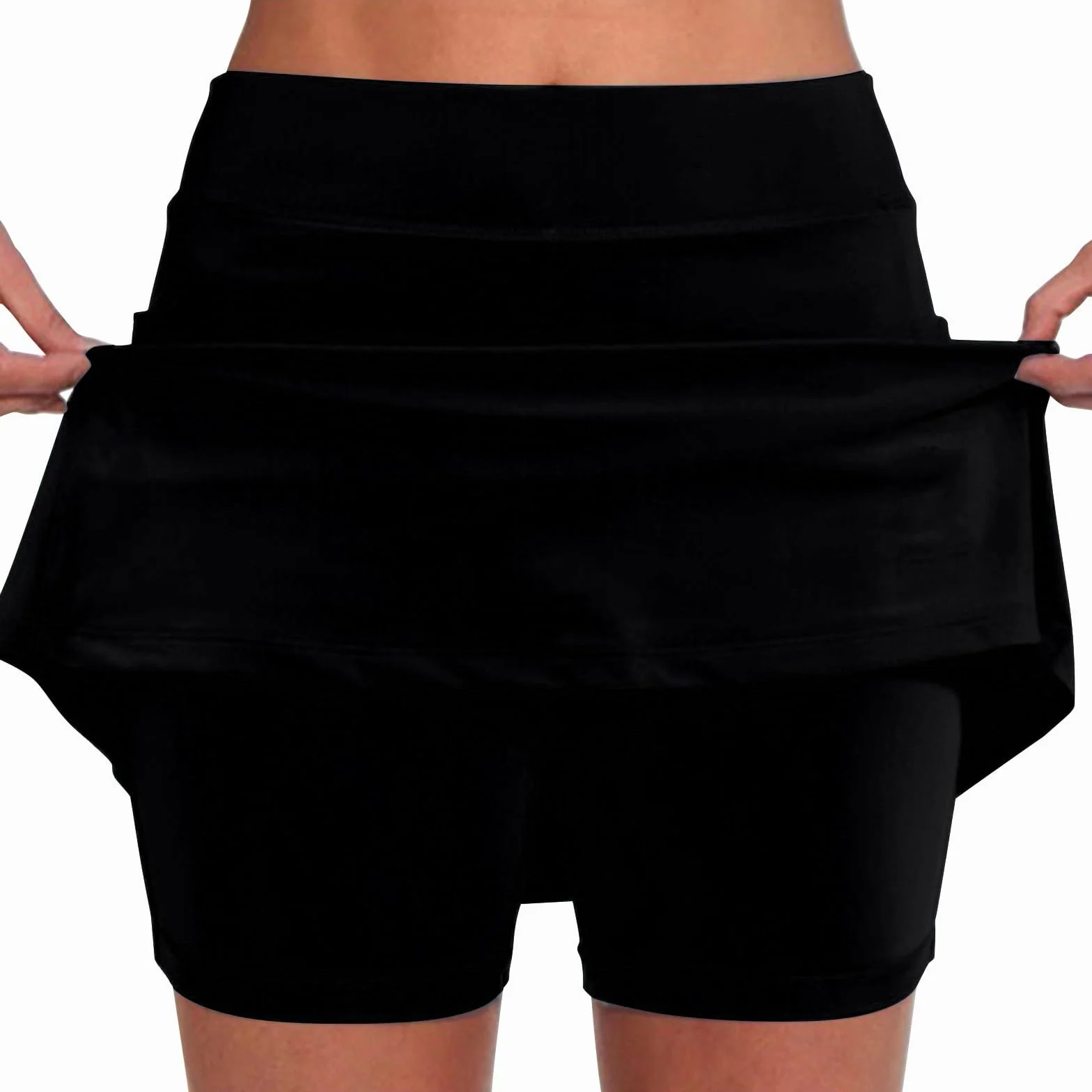 Mujer Falda Deportiva 2 en 1 con Pantalones Cortos Transpirable Bolsillo Tenis Golf Correr