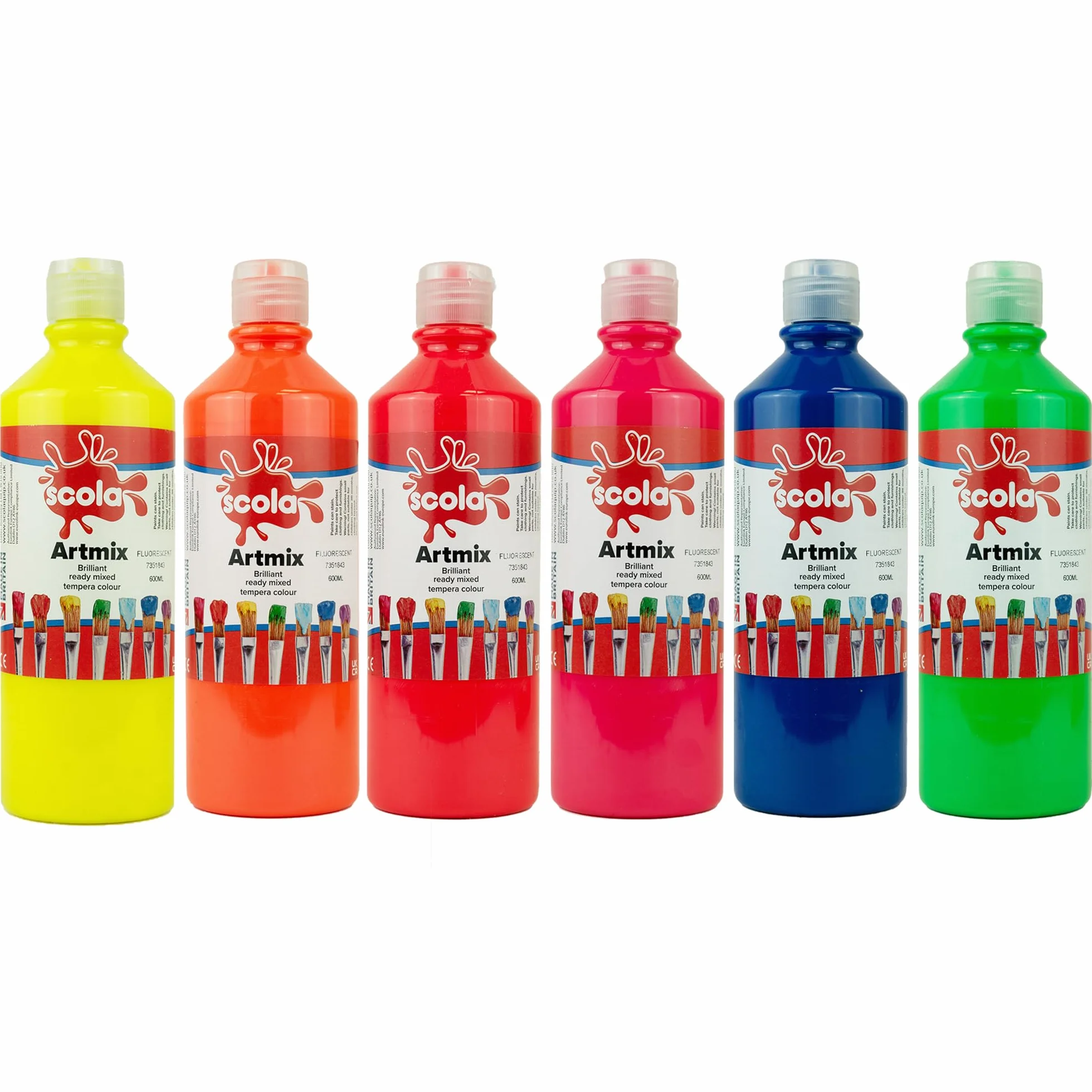 Scola Artmix 6 x 600 ml de pintura, colores surtidos