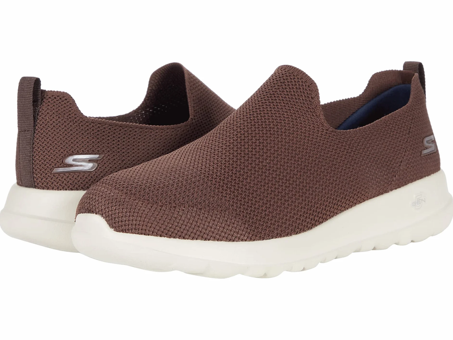Skechers Go Walk MAX-Athletic Air Mesh Slip on Walking Shoe, Zapatillas para Caminar Hombre, Marrón, 42 EU X-Ancho
