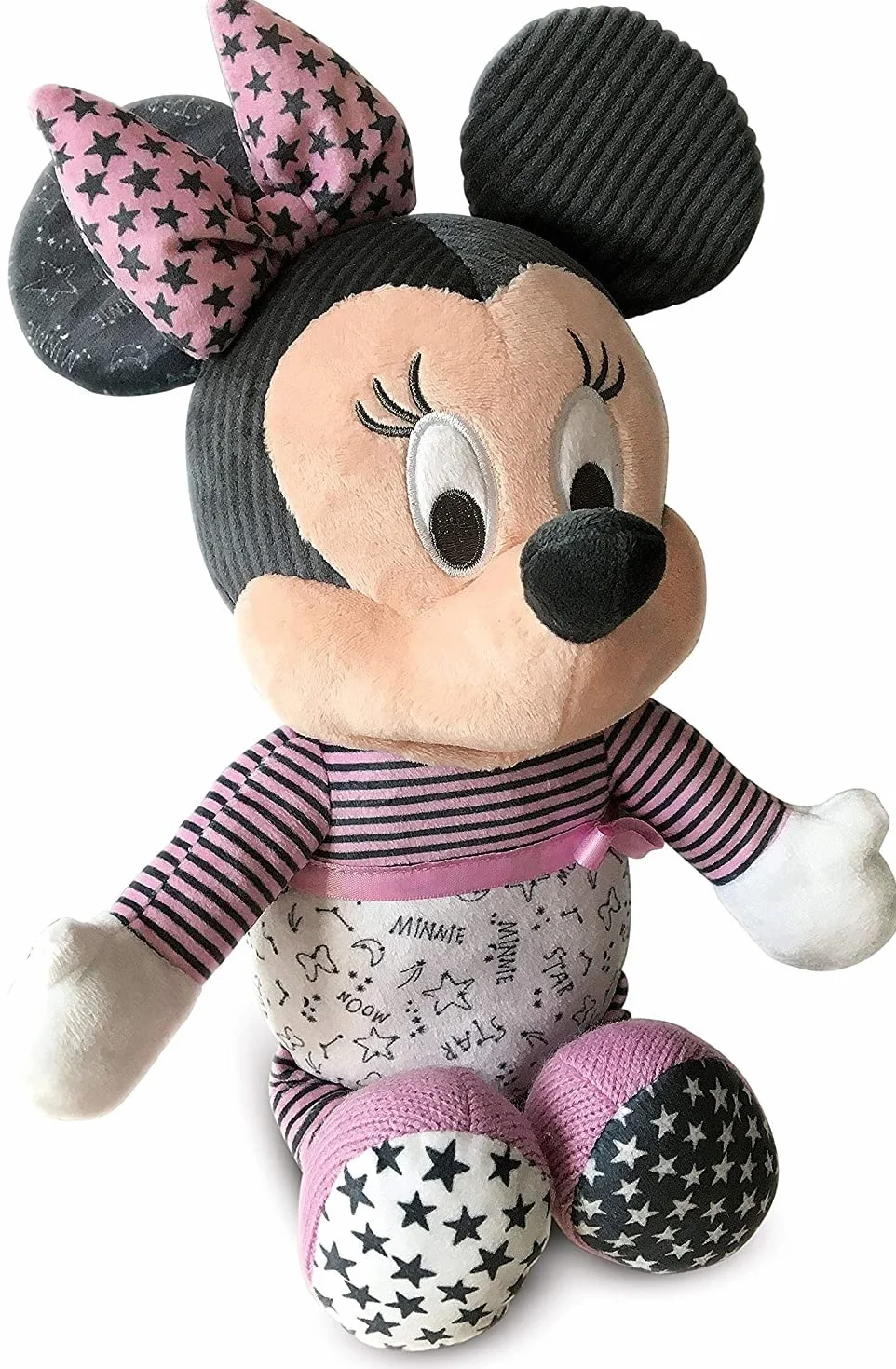 Clementoni - Baby Minnie Duerme contigo - Peluche bebé Interactivo para Dormir a Partir de 6 Meses (17395)
