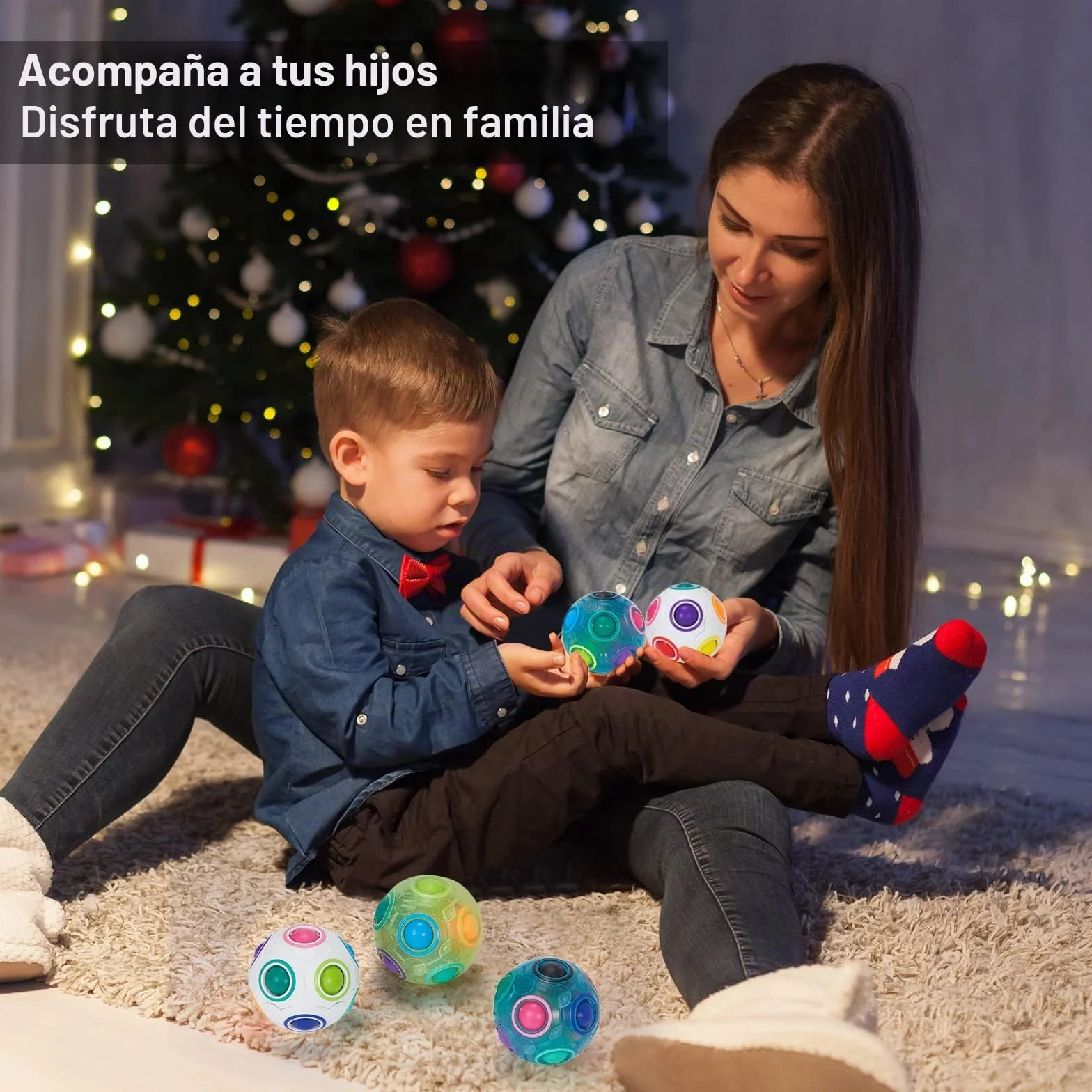 ROXENDA Rainbow Ball Magic Ball, Puzzle Brain Teaser y Bola de Estrés para Niños y Adultos