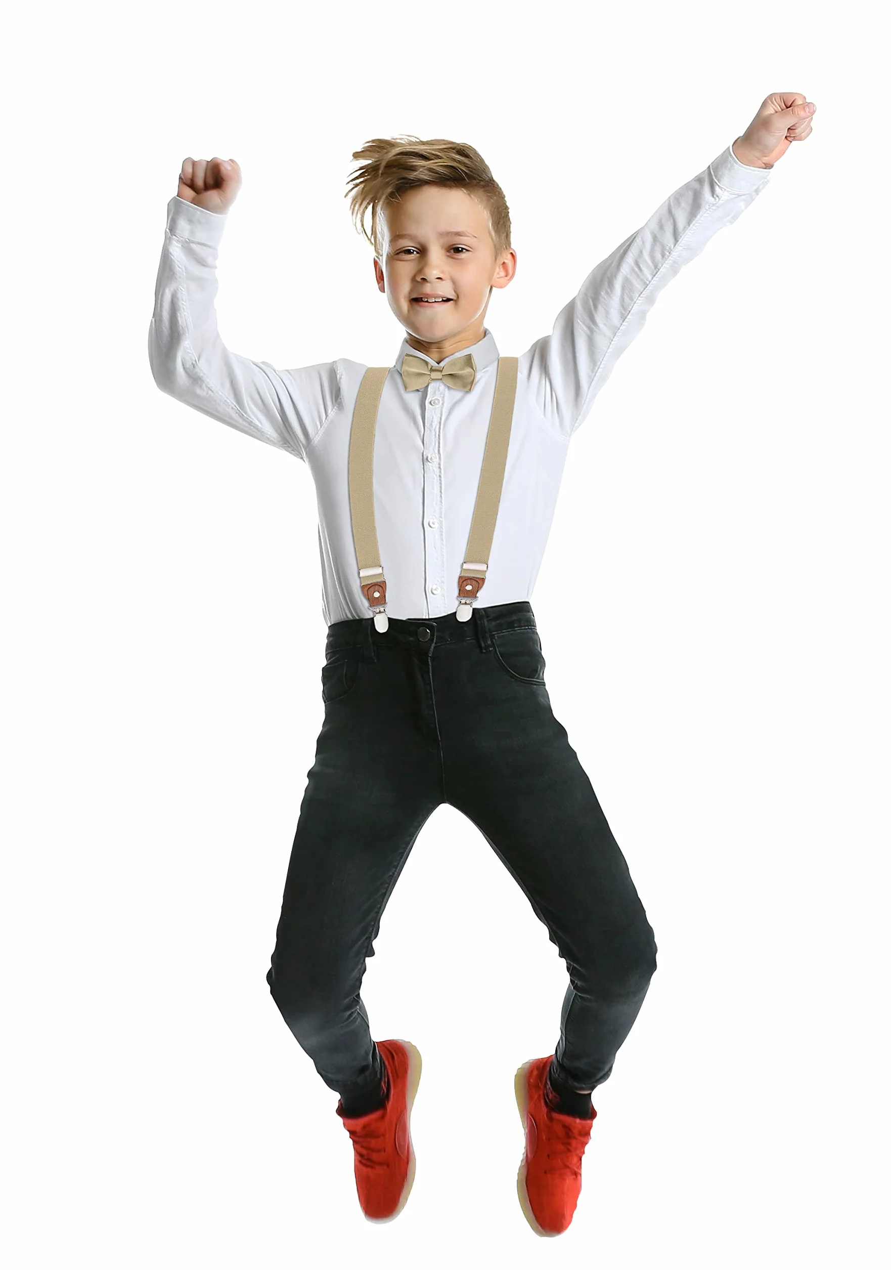 Conjunto infantil tirantes pajarita ajustable 90-125 cm niños niñas