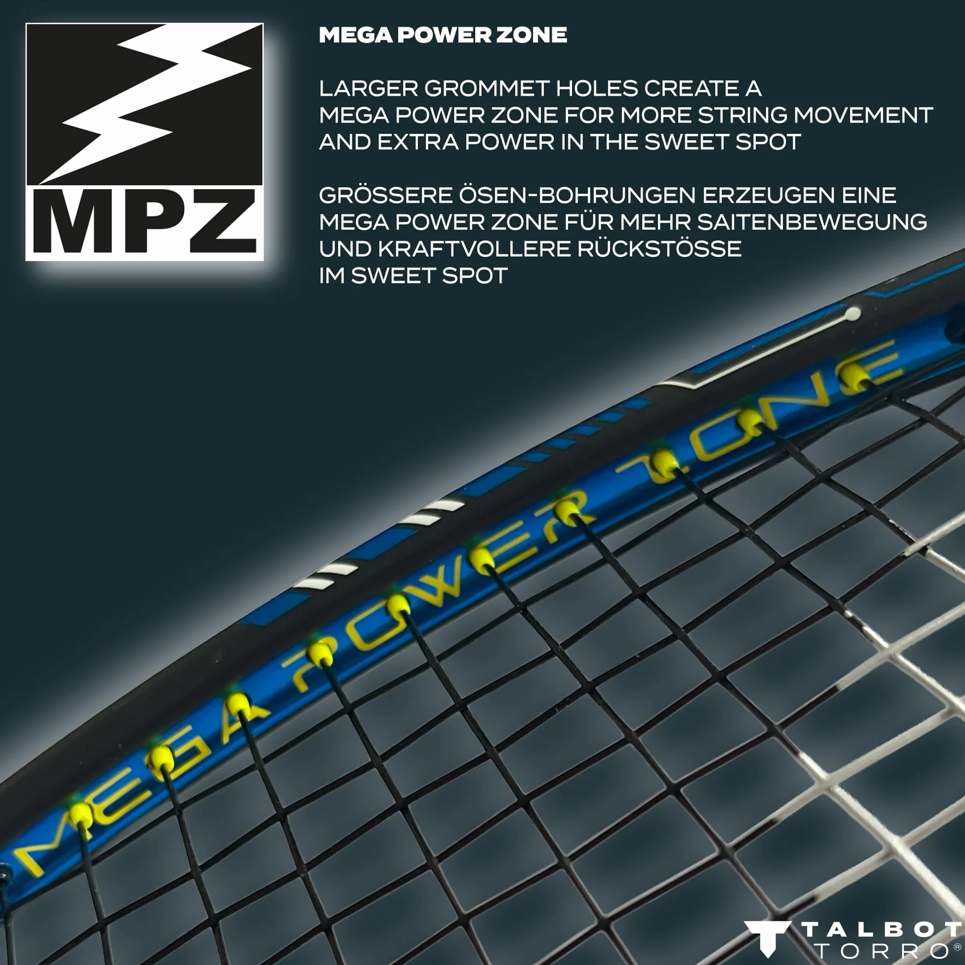 Talbot Torro Badmintonschläger Isoforce 9051 Tato Dura Ultra Carbon4 Kevlar Verstärkung