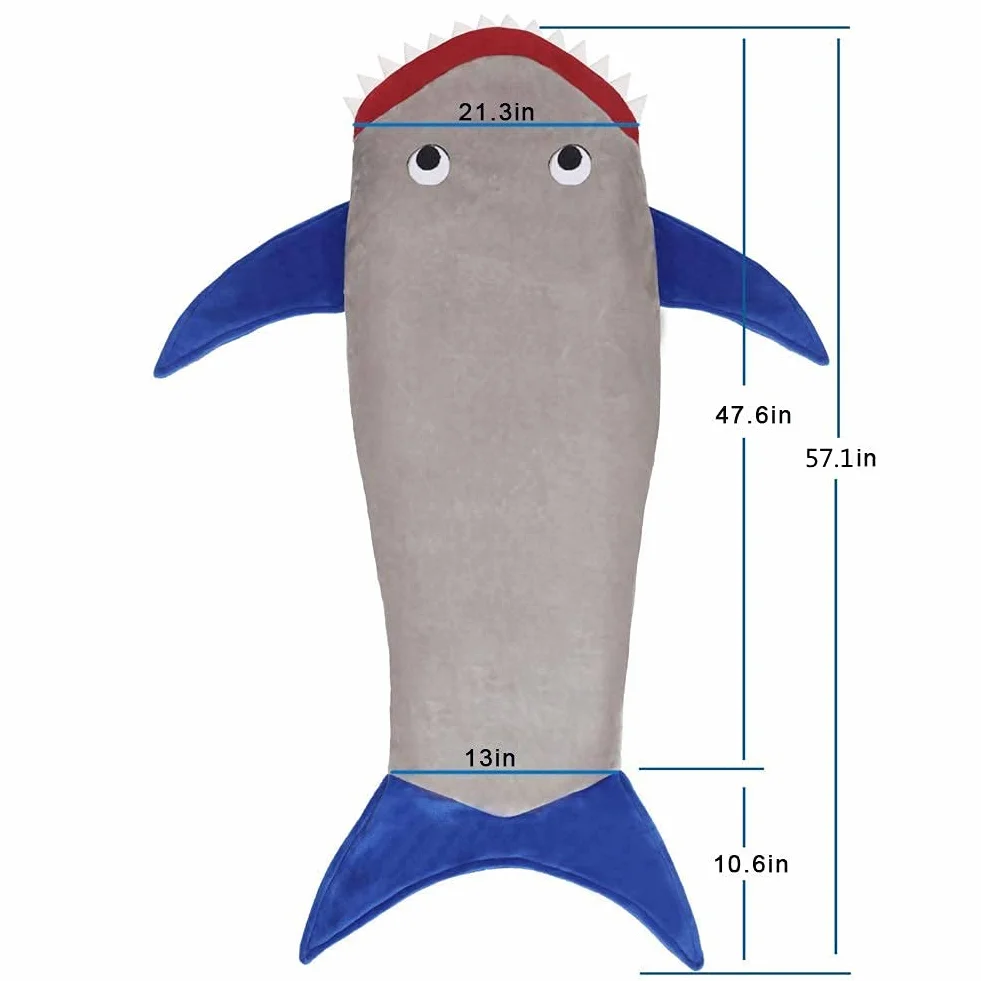 Manta de Cola de tiburón para niños,Sacos de Dormir de tiburón, Doble Cara Fleece,All Seasons Cozy Warm in Christmas Regalo de cumpleaños para niños y Adolescentes