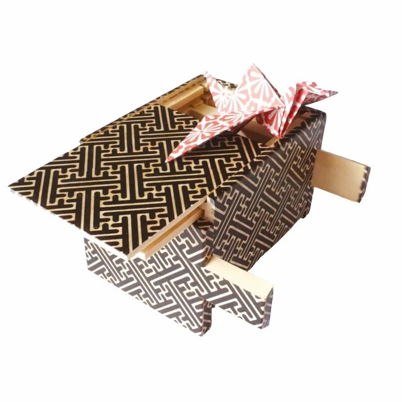 Professor Puzzle – Caja Secreta Japonesa – Mecanismo de Apertura de Siete Movimientos – Caja de Secreto Japonesa con Sorpresa en el Interior