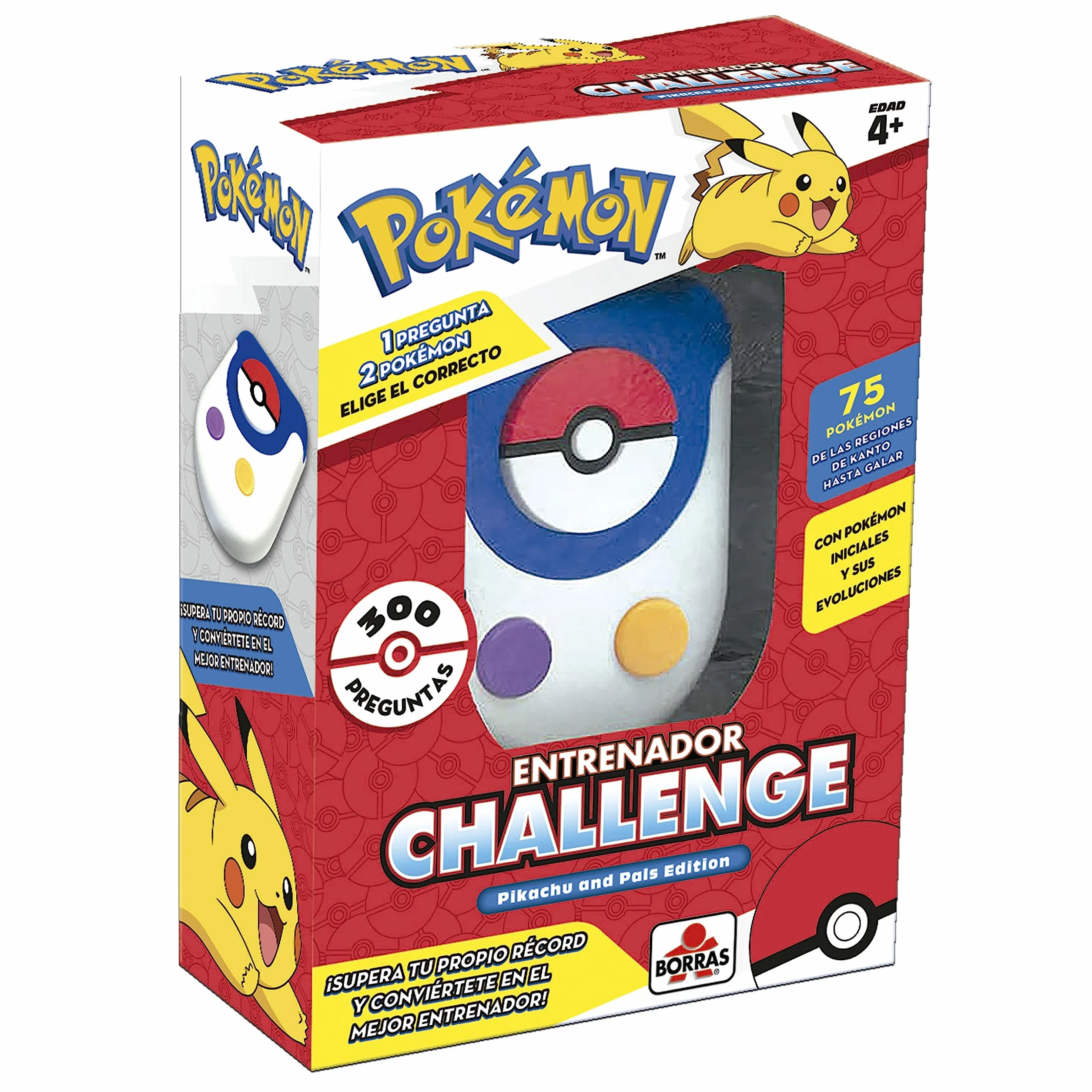 BORRAS - Pokémon Entrenador Challenge | Juego Electrónico Infantil de Adivinanza y Estrategia | a Partir de 4 Años (19828)