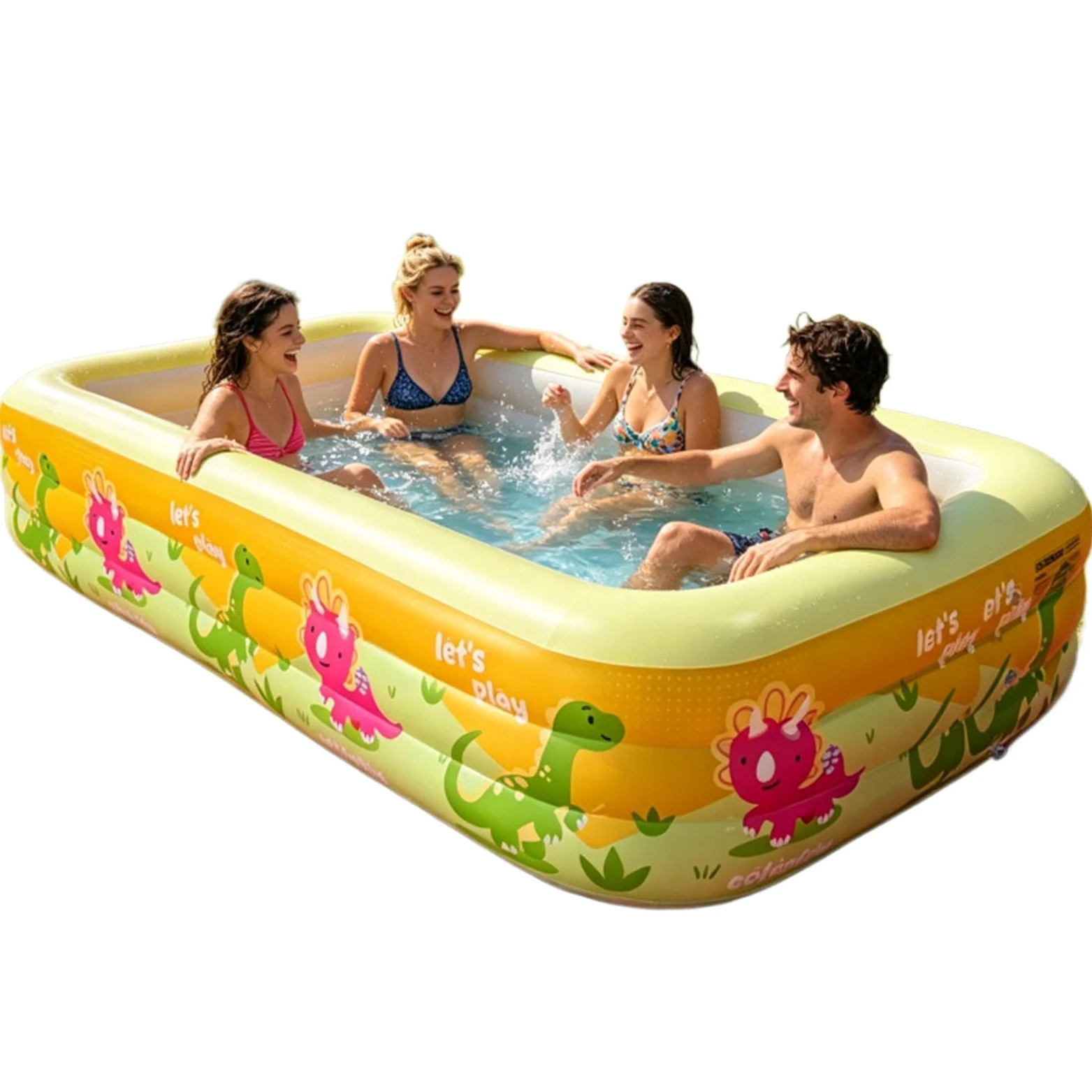 Piscina Infantil Hinchable Tina de Juegos de Agua Antideslizante de PVC | Piscina Hinchable de Verano para Niños para Adultos Niñas Niños Interior Exterior Jardín Patio Piscina Playa Verano