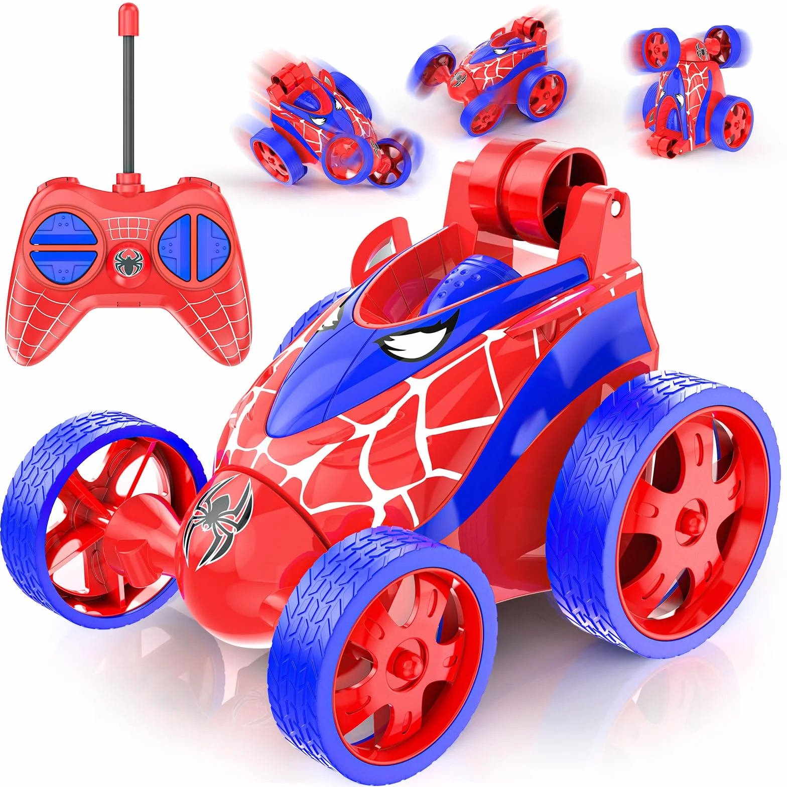 Mini Coche Teledirigido Acrobacia RC 360 Grados Rotación Spider Juguete Infantil Regalo Niños 3-7 Años