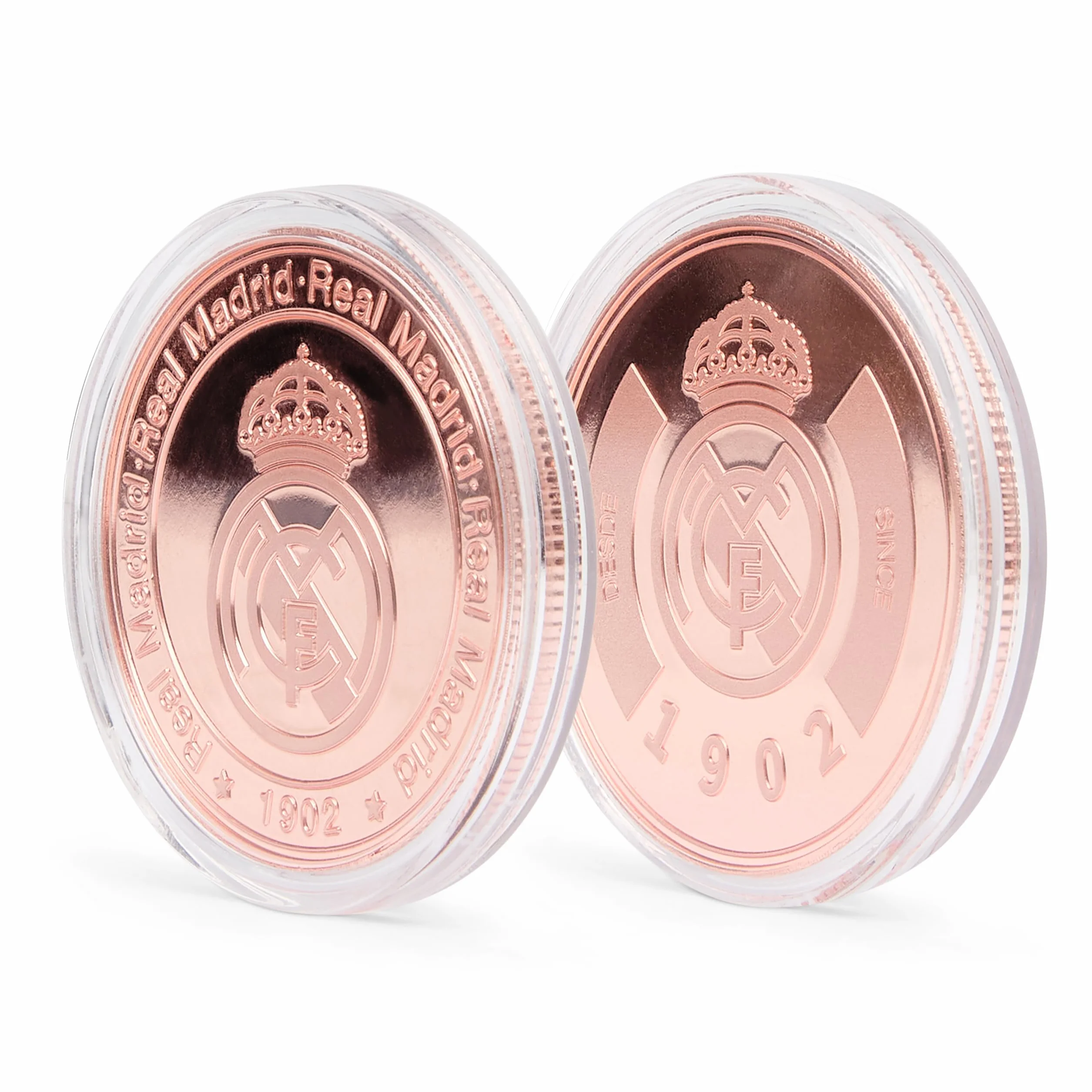 Real Madrid - Moneda edición Especial con Escudo y año de su fundación 1902 - Coleccionable - Cobre - Producto Oficial