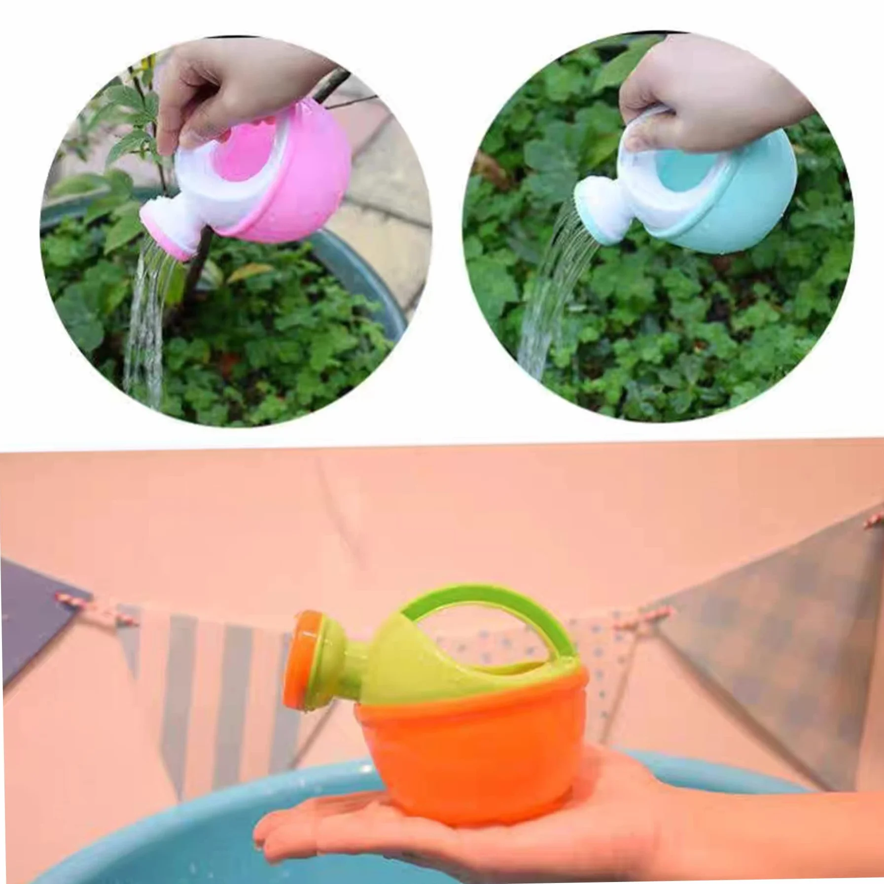 Regadera de Playa para niños pequeños, regaderas para niños, 2 Piezas de Juguete de plástico, Juguetes de baño Divertidos, jardinería educativa para (Color Aleatorio) para Uso Diario