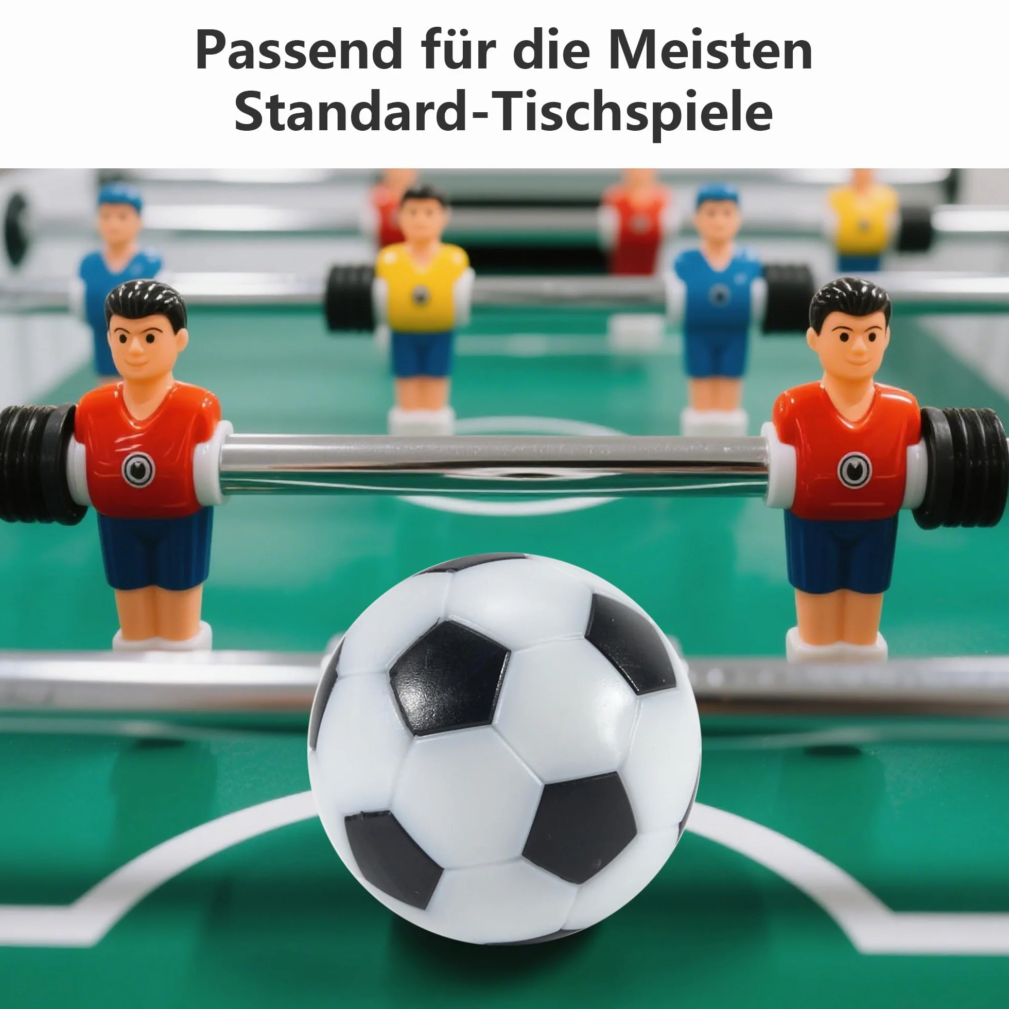 8 Piezas Bolas de Fútbol 32 mm en HIPS, Resistentes y Coloridas para Futbolín de Mesa, Colores Surtidos