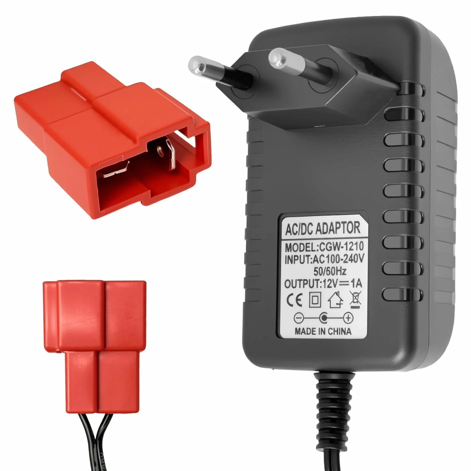 Cargador de Batería 12V para Vehículos Eléctricos Infantiles con Indicador LED Seguro Compatible con Coches de Juguete Moto ATV SUV Conector Cuadrado Compatible con BMX X6, Kid TRAX GMC, Wal-Mart, Mot