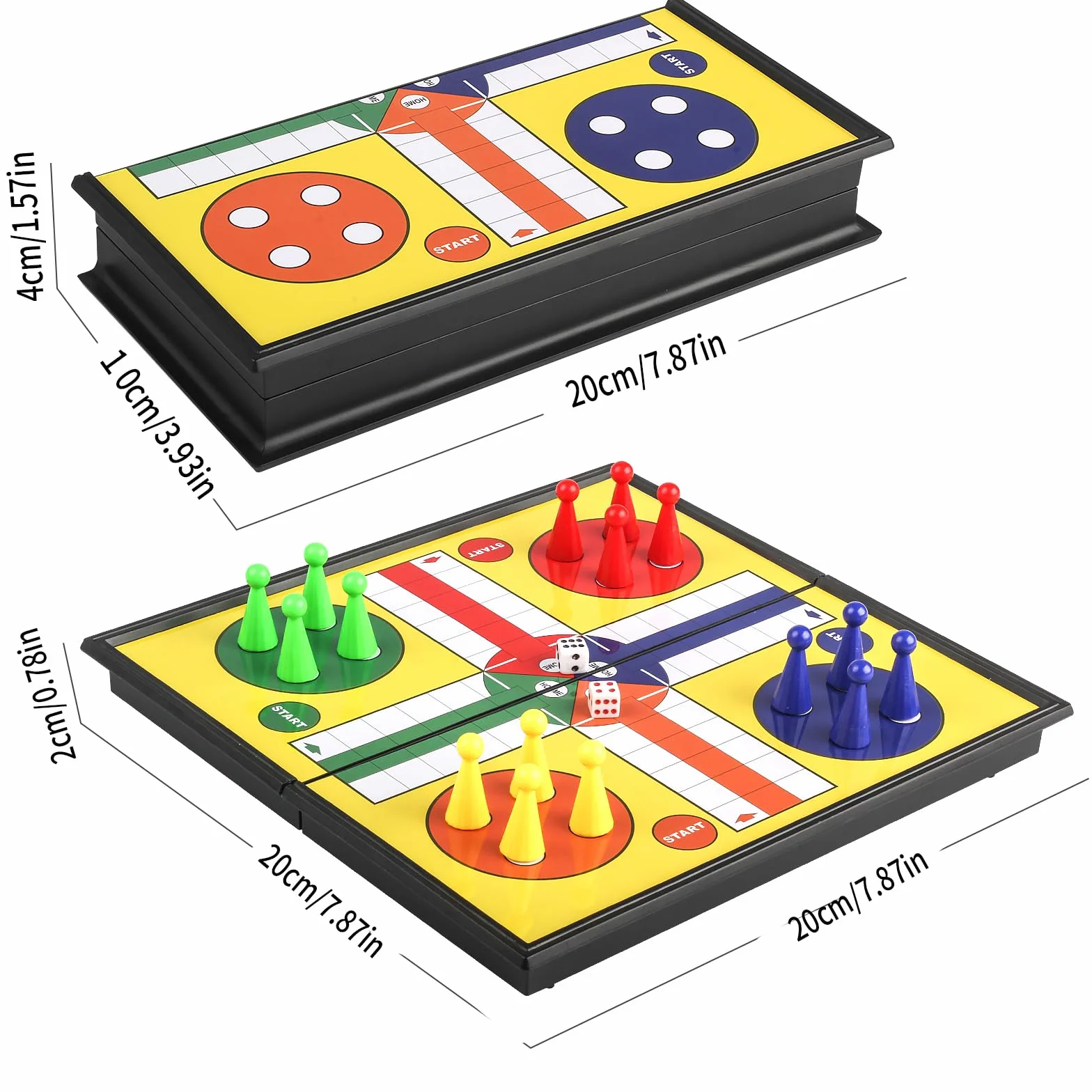 Ludo Magnético Ajedrez Volador Juego de Mesa para Niños Viaje Portátil