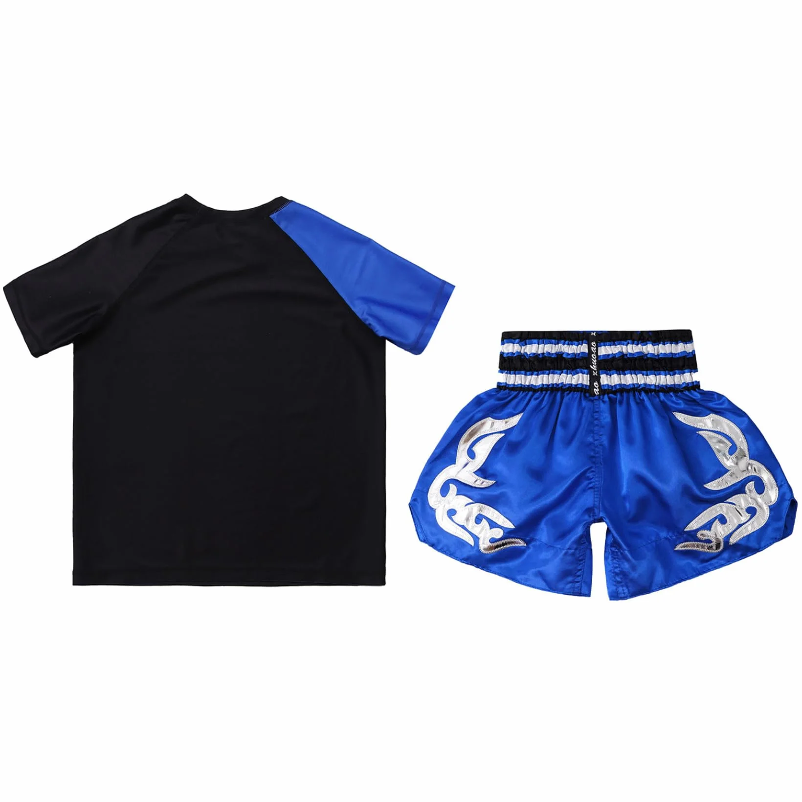 Conjunto de pantalones cortos y camiseta de boxeo para chicos Muay Thai MMA Kick Boxing