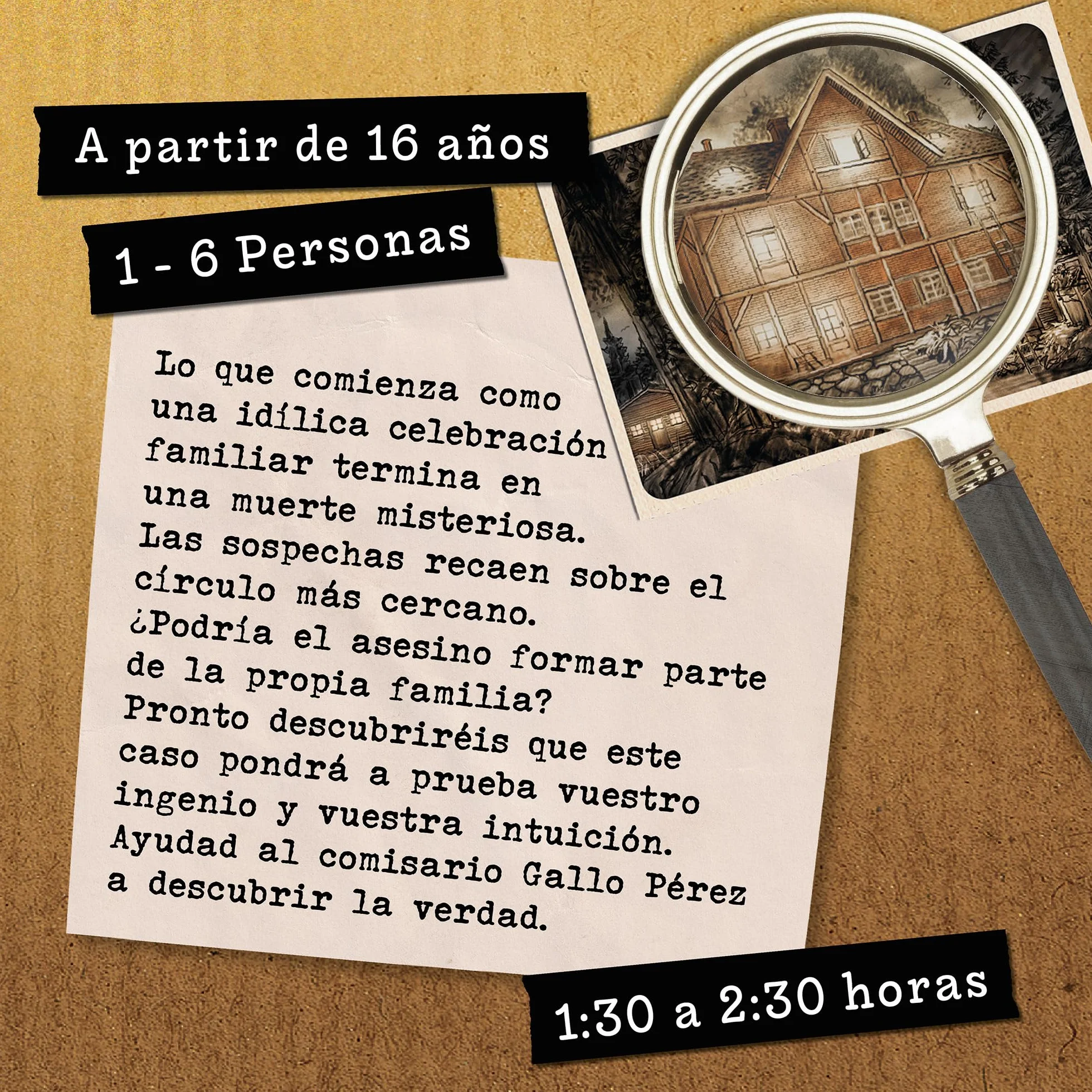 Hidden Games Escena del Crimen: Crimen en la Familia Regio, crimenes imperfectos, Exit Juego de Mesa de Misterio y Detectives cooperativo, 1-6 Jugadores, a Partir de 16 años, en español.