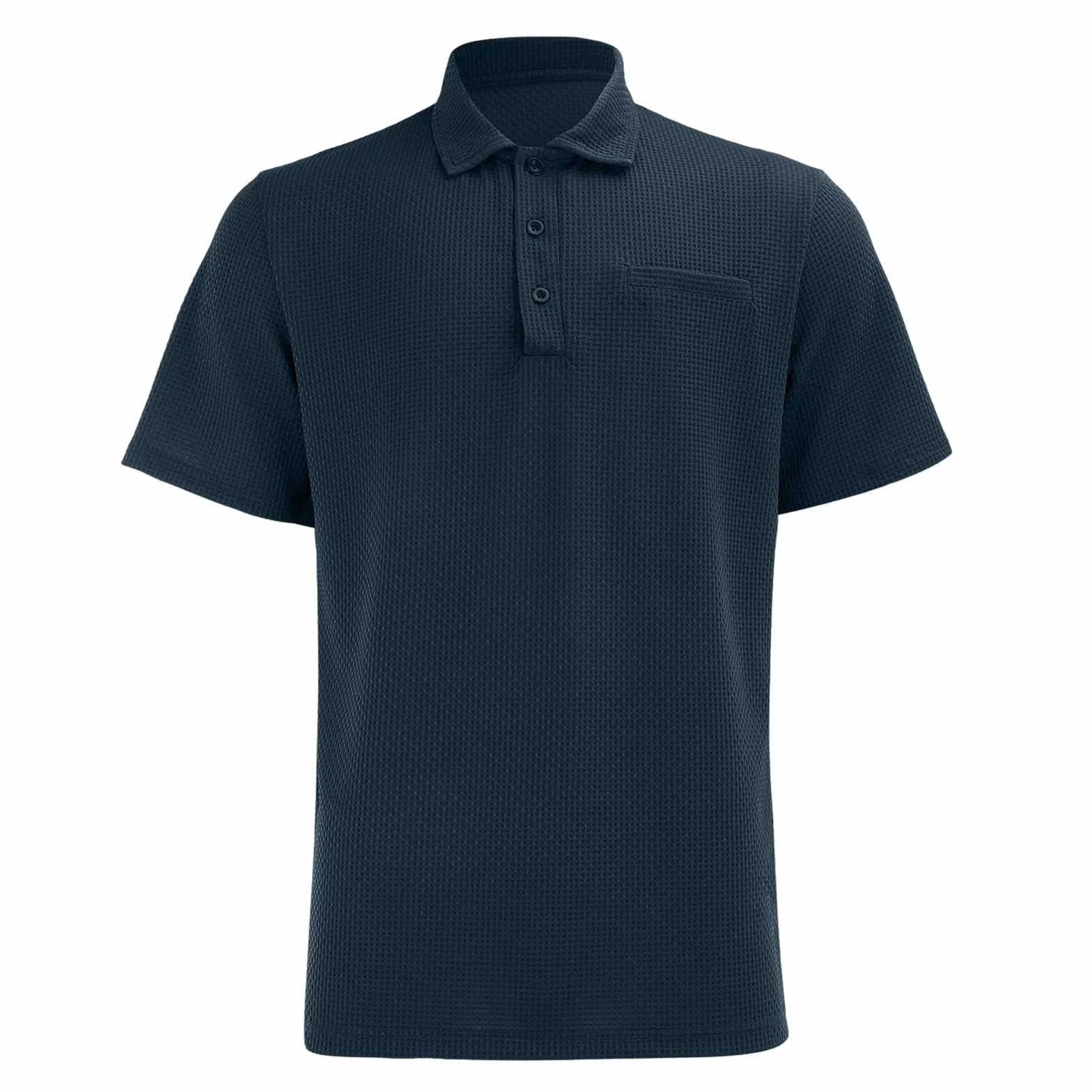 Polo Breeze para Hombre con Ajuste para Barriga Cervecera, Elástica y Secado Rápido, Cuello Texturizado Manga Corta para Golf y Casual