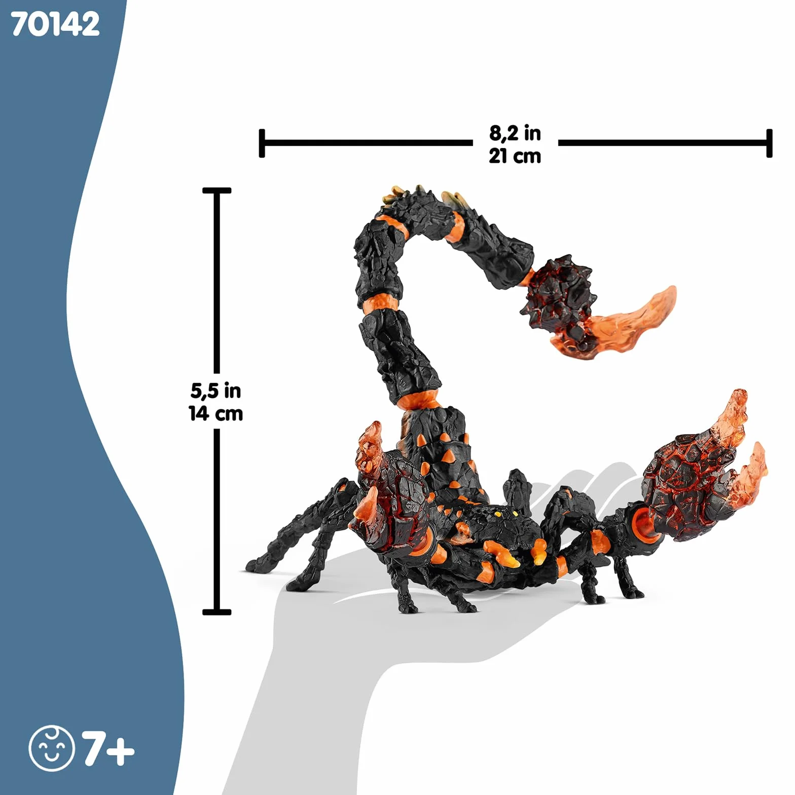 Schleich ELDRADOR Creatures | Escorpión de Lava 70142 | Figura Monstruo ELDRADOR Pinzas móviles y Cola venenosa | Regalo para niños y niñas | Desde 7 años | 21 x 14 x 14 cm