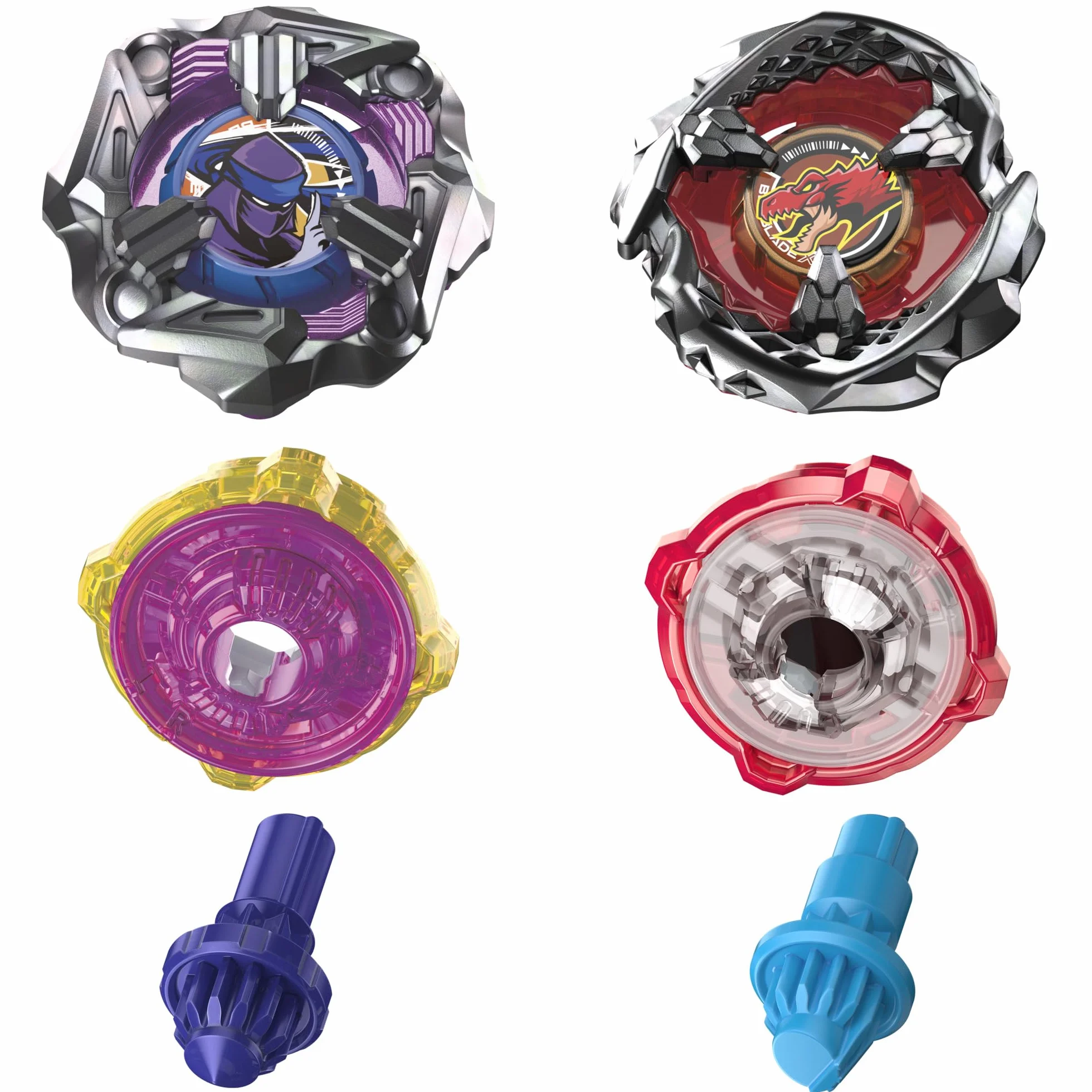 Beyblade X Beat Tyranno 4-70Q & Knife Shinobi 4-80HN, Pack Doble