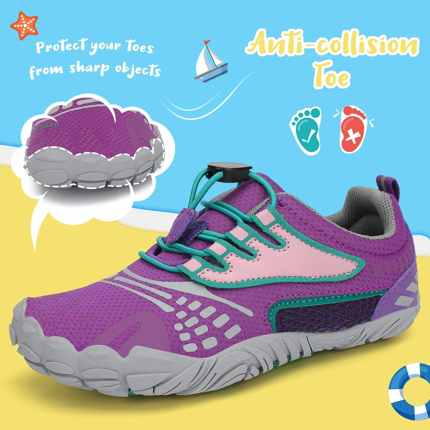 Saguaro Zapatos de Trail Niños Transpirable Antideslizante
