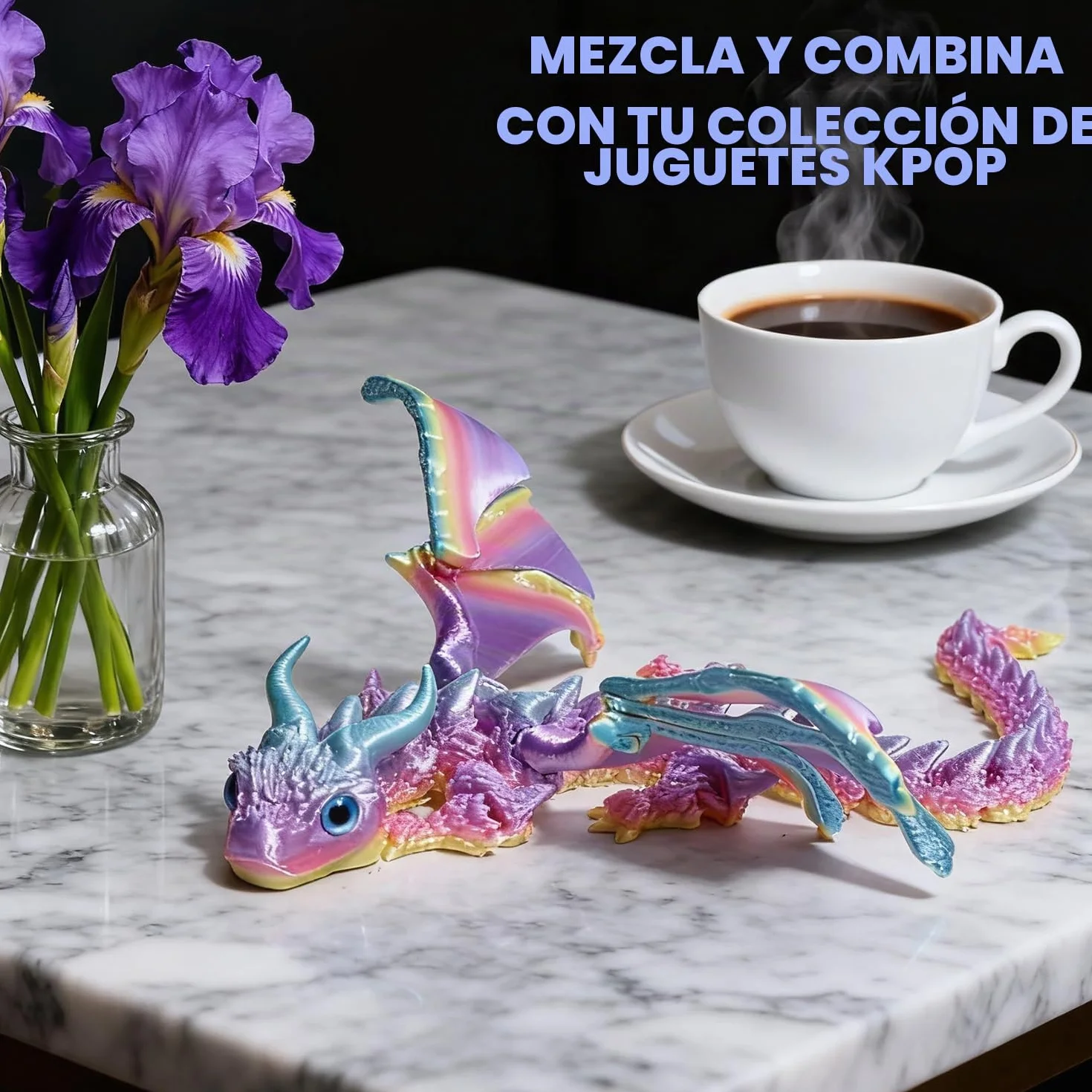 Dragón Articulado con Alas Impreso en 3D – Fidget spinner Flamewing, juguete de Cómo entrenar tu dragón, Dragon Juguete Flexible con Articulaciones Móviles, Decoración Hogar y Oficina, Regalo Navidad