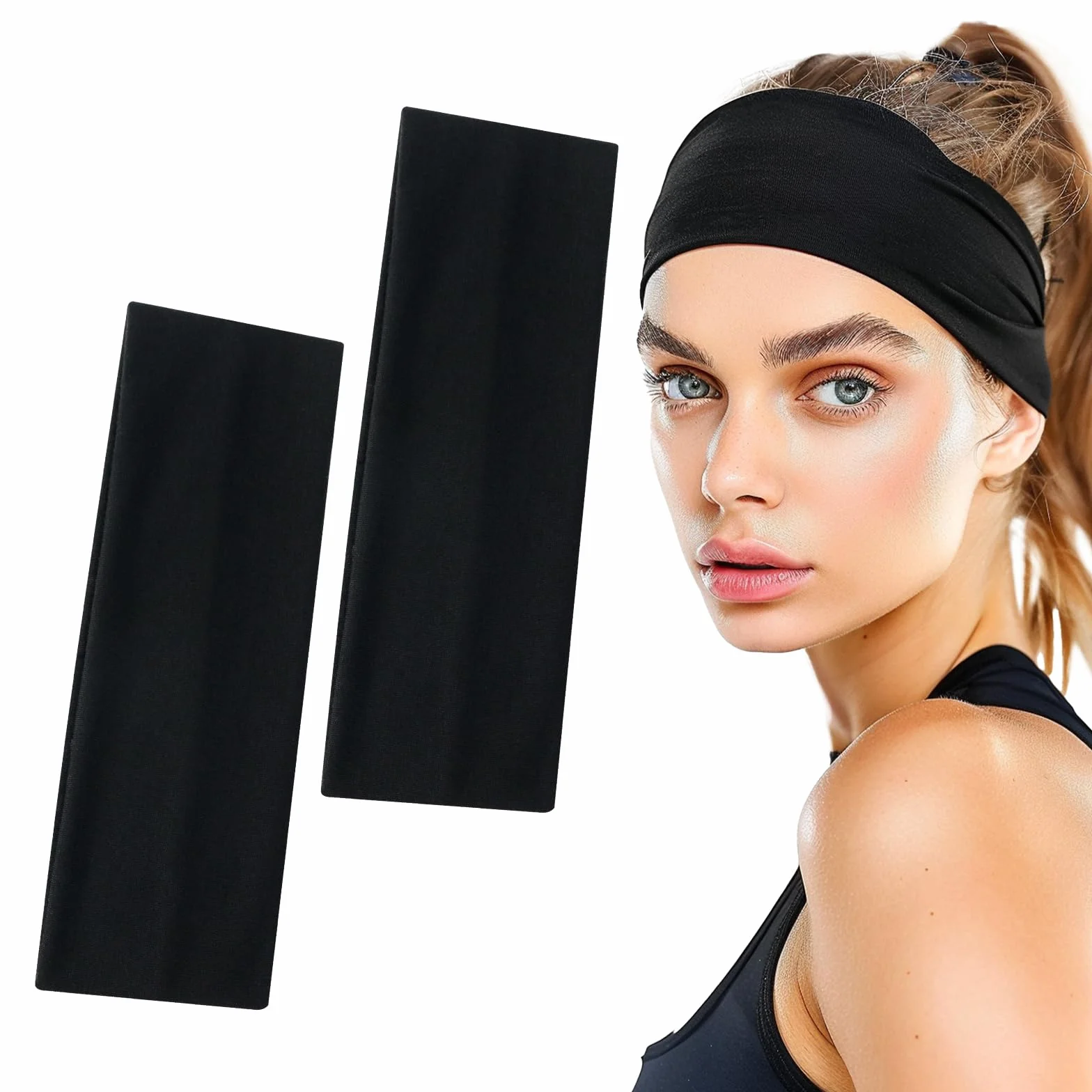 Diadema Elástica Antideslizante Absorbente Sudo para Yoga Deportivo Mujer Hombre
