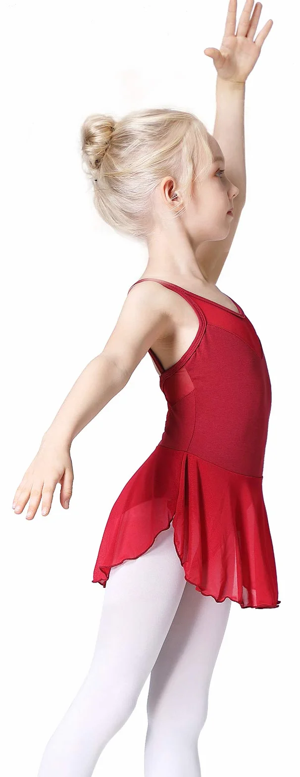Soudittur Maillot de Danza Algodón Tutú Vestido de Ballet para Niña