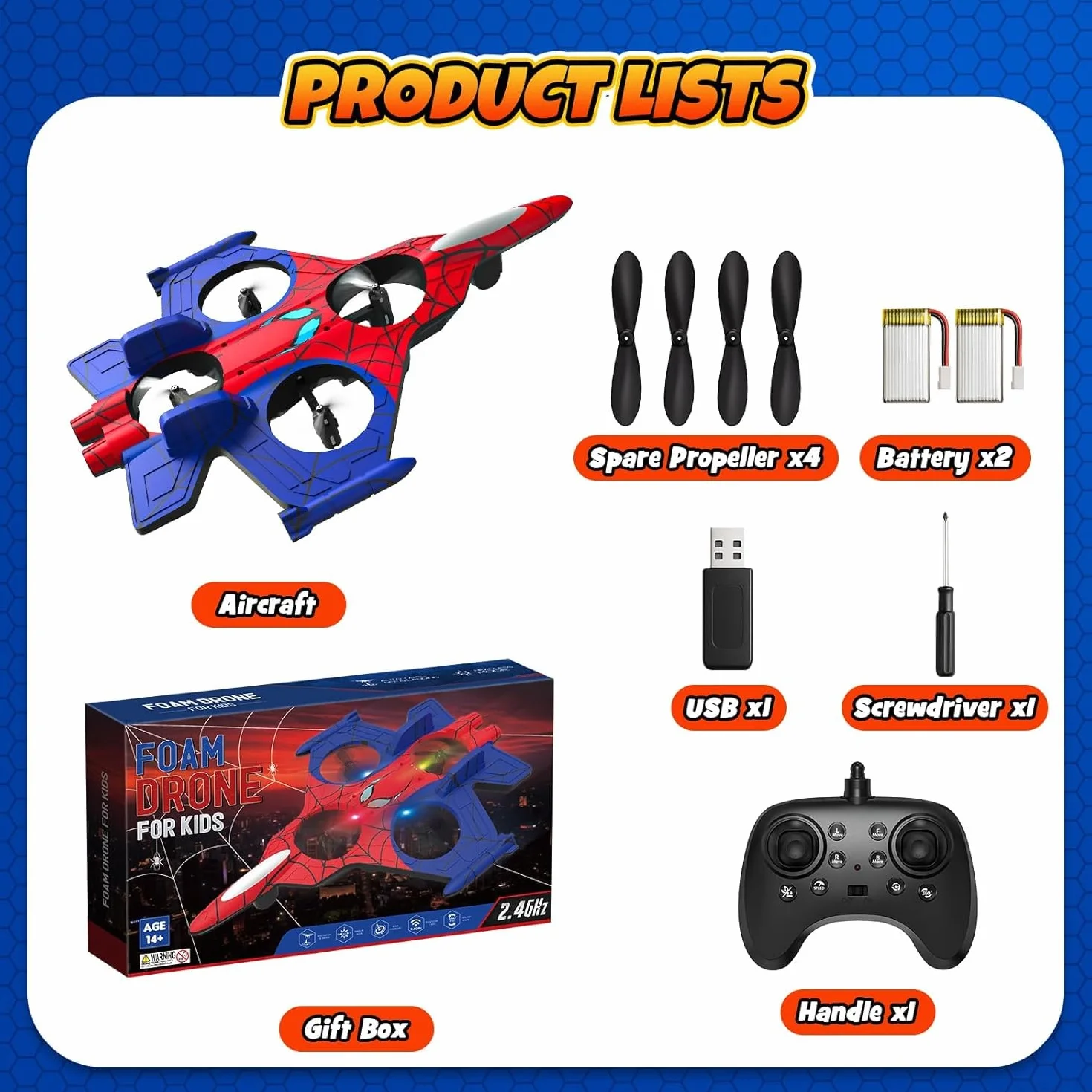 GraceDuck Avión RC para Niños de 8 Años en Adelante, Mini Drone para Niños, Avión de Combate Teledirigido, 360° Flip, Acrobacias, Juguete de Exterior, Regalo para Niños