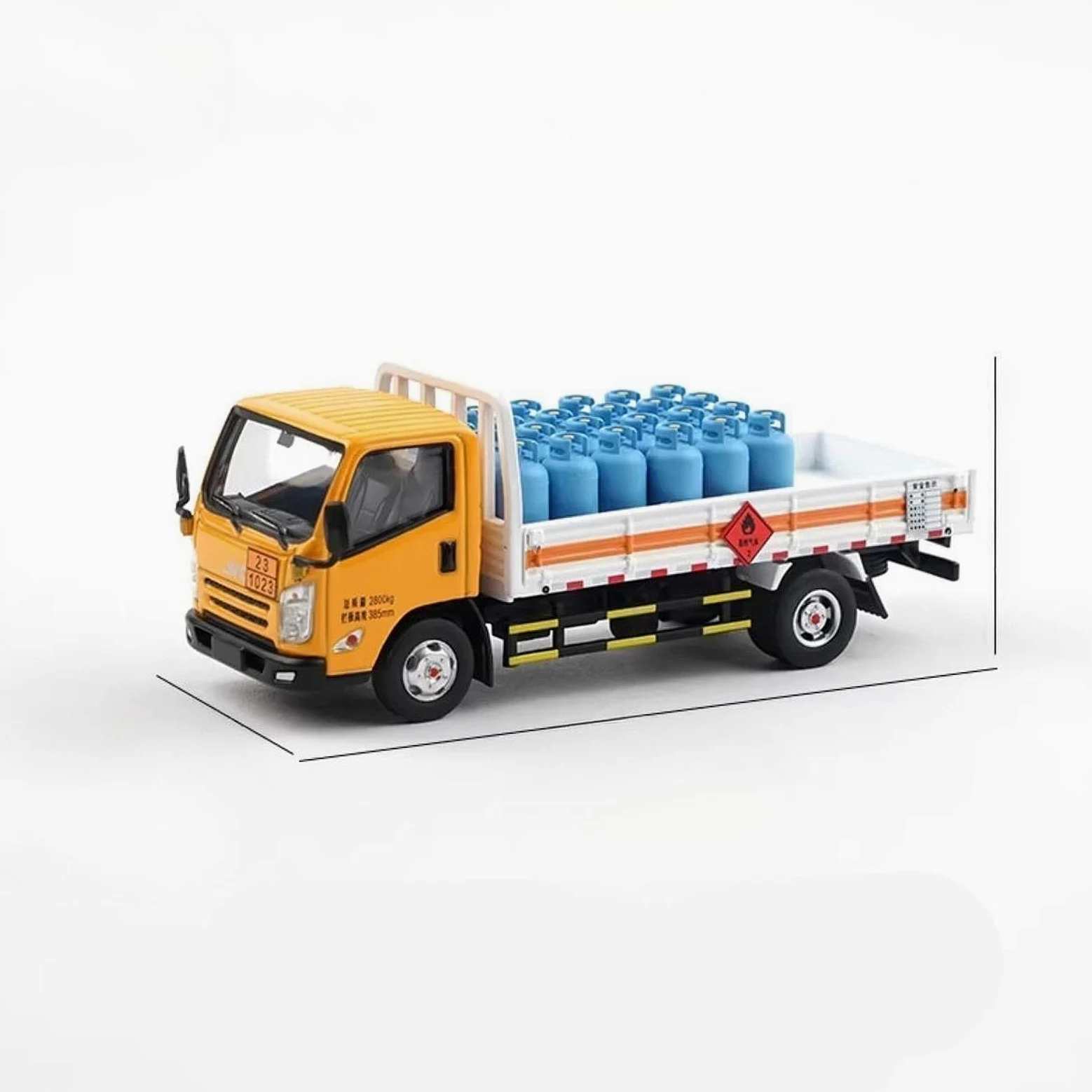 Milageto Camión Ligero de Transporte de Gas, Modelo 1:64, simulación de Durabilidad, vehículo en Miniatura Ligero de Calidad, Juguete de aleación