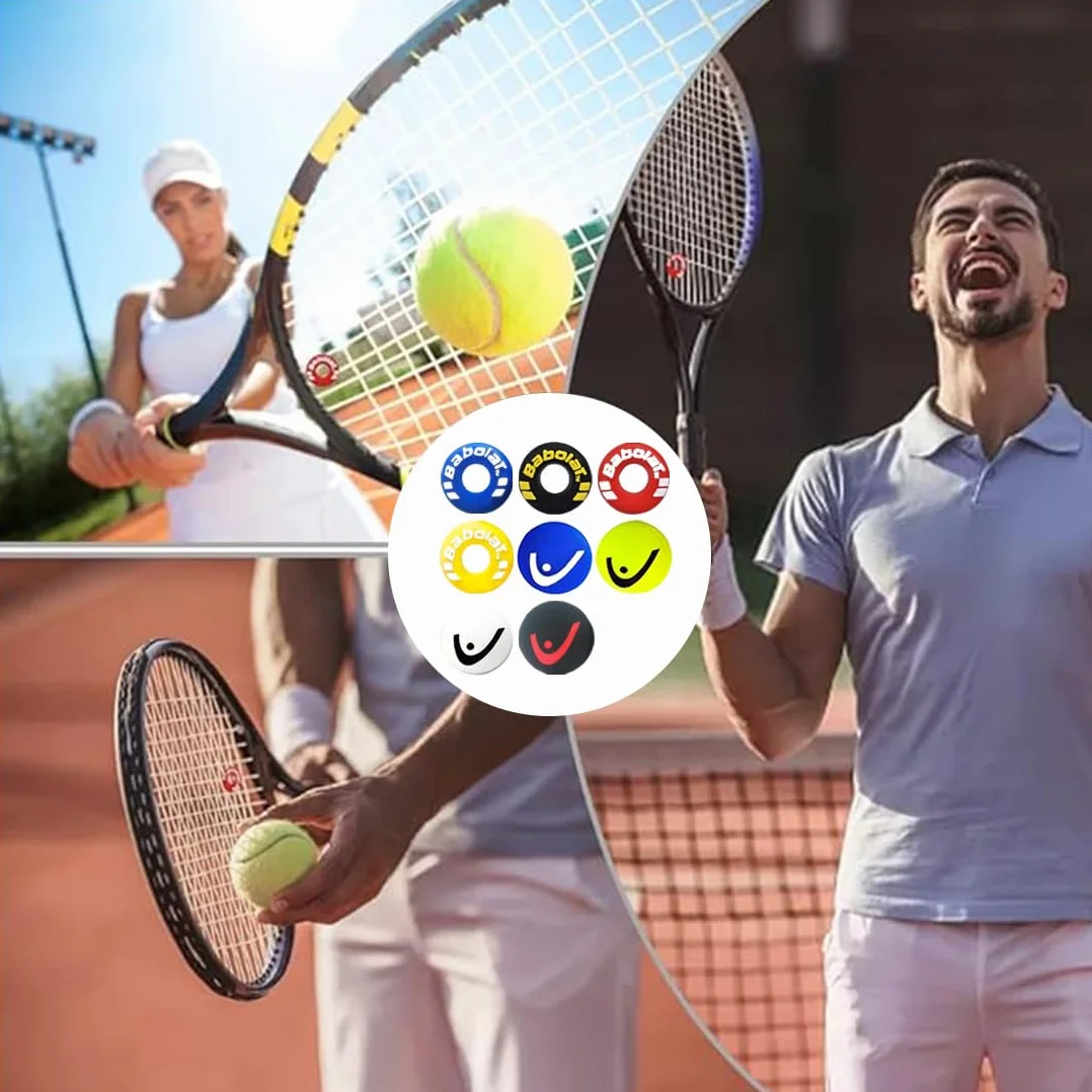 SULIUDAJI 8 Piezas Amortiguador Raqueta Tenis Silicona Antivibrador Accesorios Tenis Bádminton Squash
