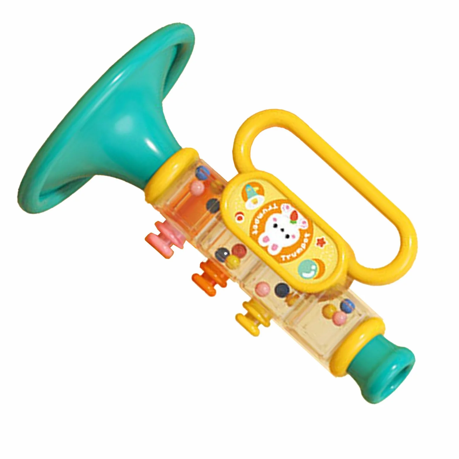 Generic Mini Trompeta para bebé, Silbato de Juguete, Instrumento Musical de Juguete para Jugar, Material Seguro y Respetuoso con el Medio Ambiente (Blue)