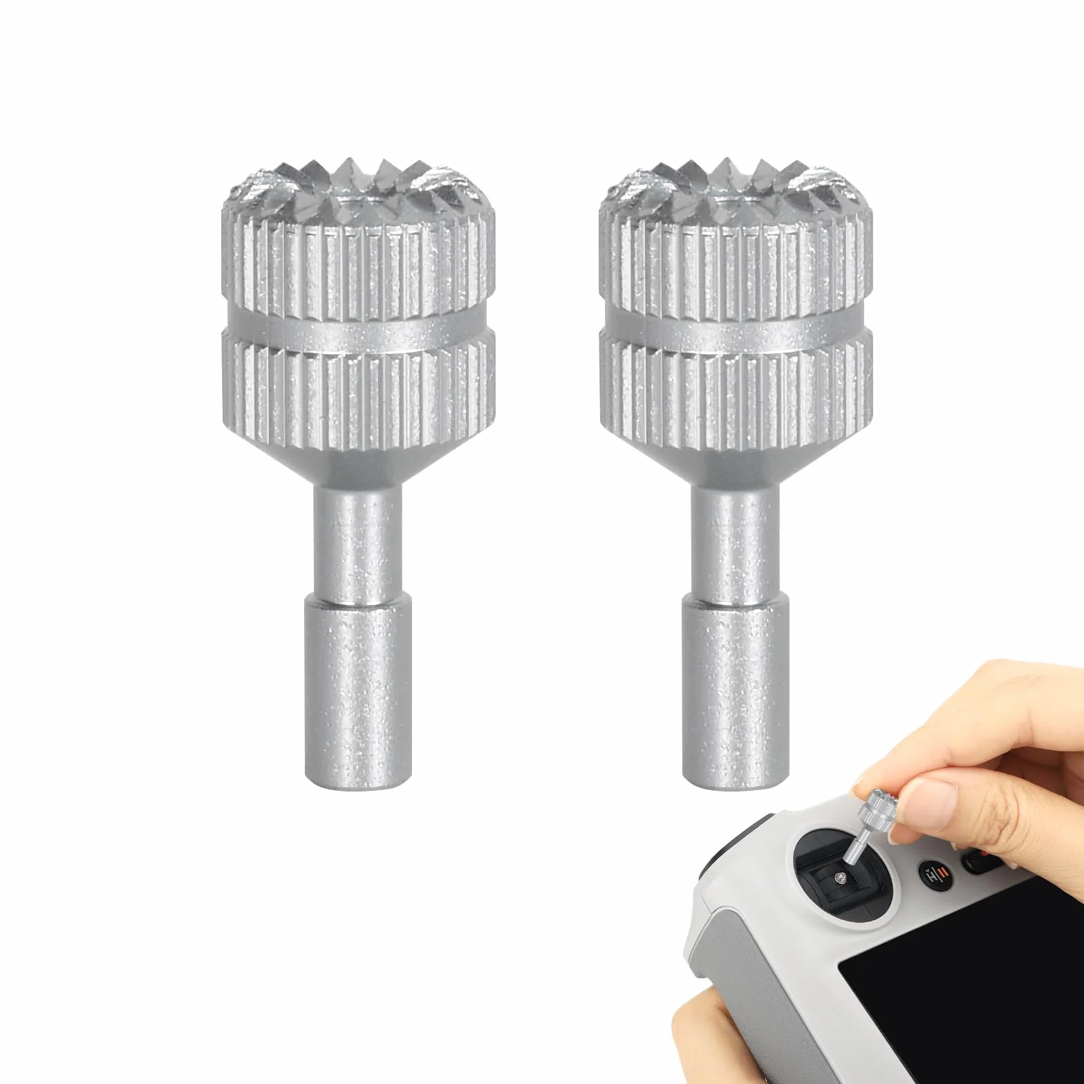 Joystick Mando Compatible para DJI, Palanca DJI RC de Aleación de Aluminio Plateado, Piezas de Repuesto Compatible con RC 1, 2, Air 3, Mini 3 Pro