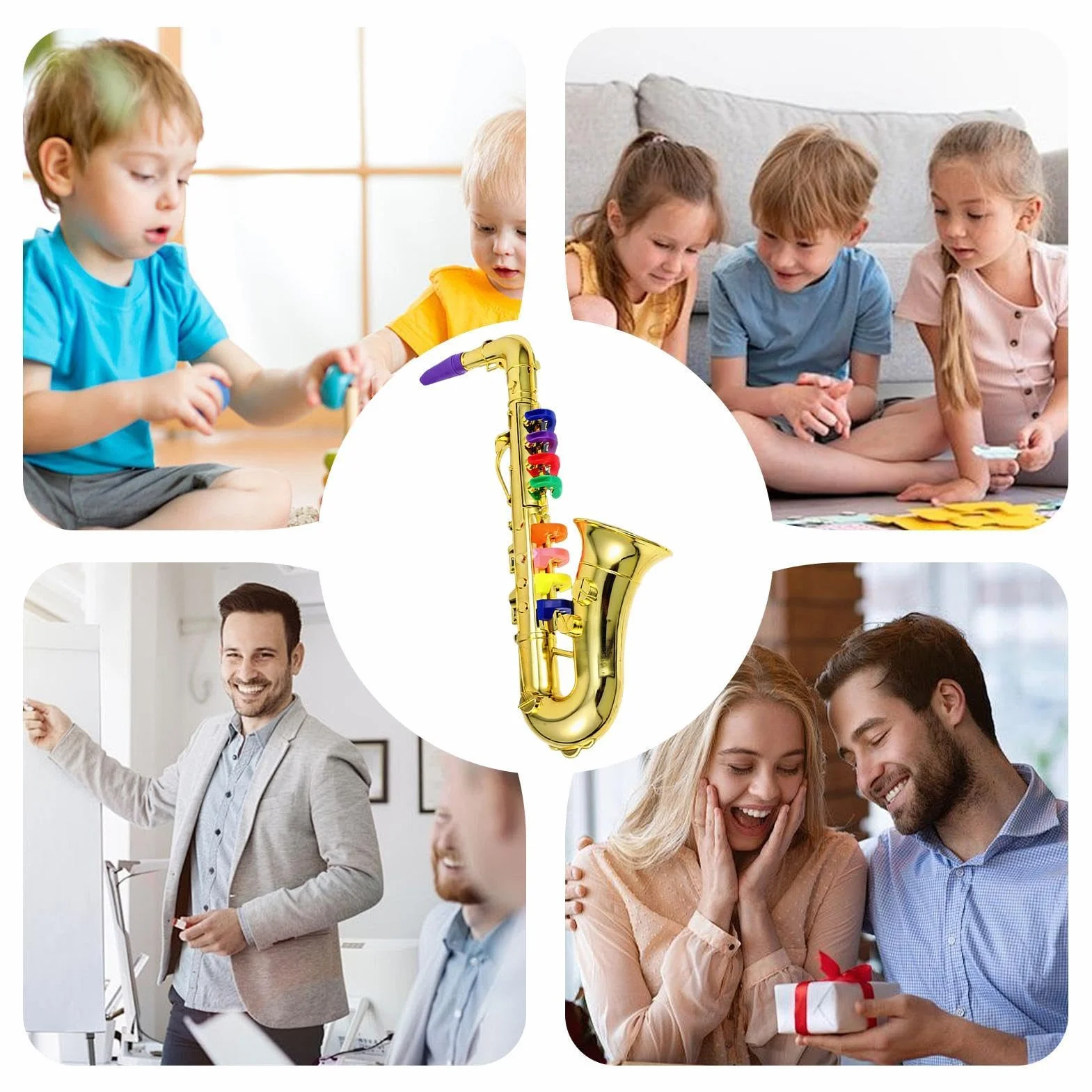 Saxofón de para Niños | Instrumento Musical Infantil | Educativo para Aprender Música | para Regalo de Cumpleaños, , Actuaciones Escolares y Juego de Roles