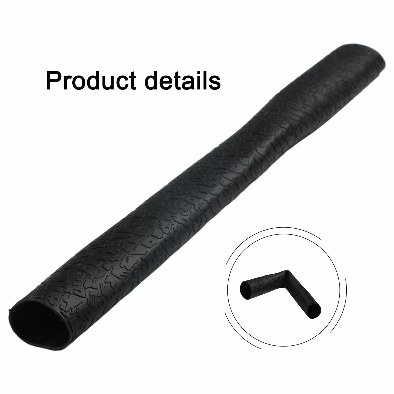Funda de goma para taco de billar antideslizante antisudor, protector de mango de silicona, negro