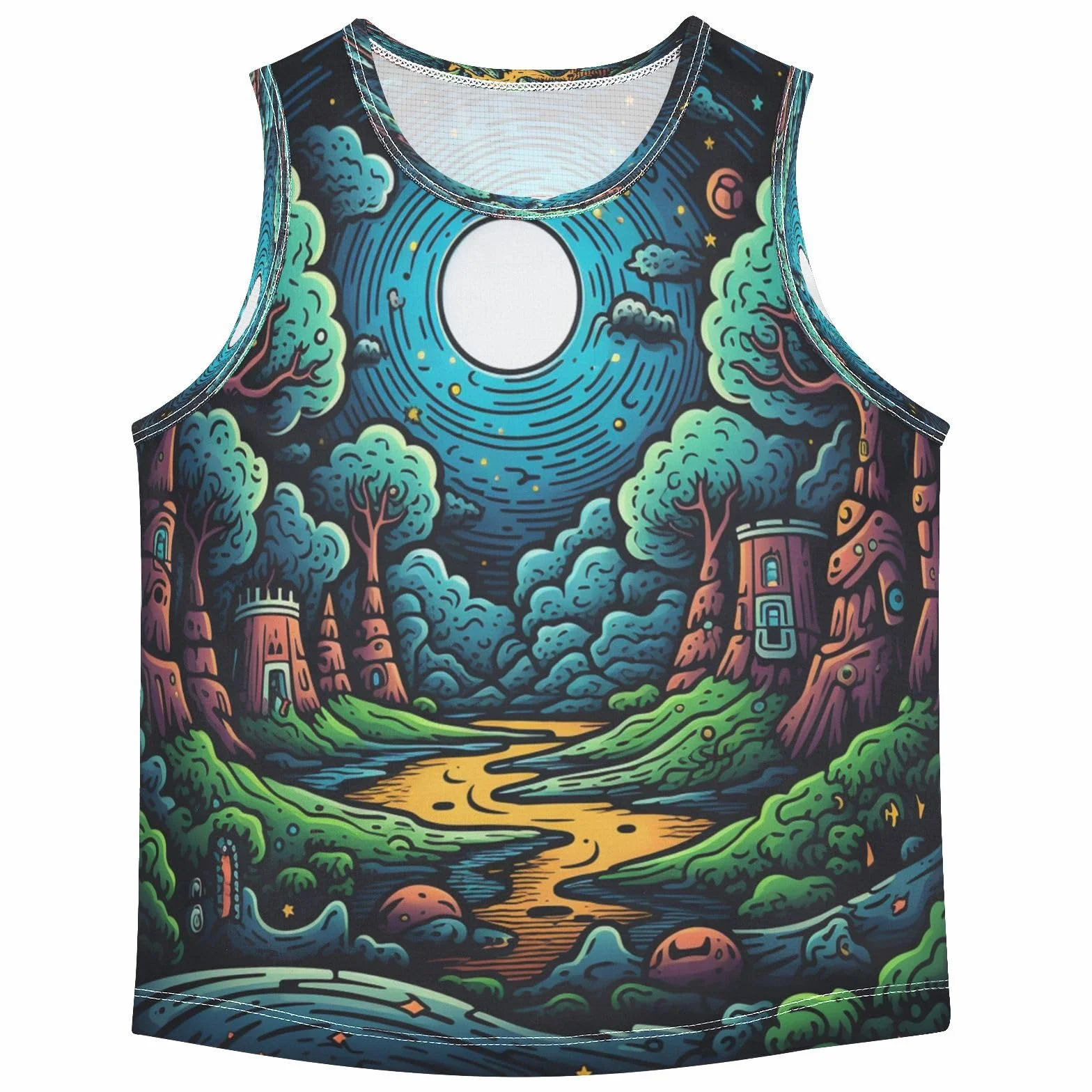 Camisetas Sin Mangas Tank Top Niños Divertido Bosque Verde Deportivas