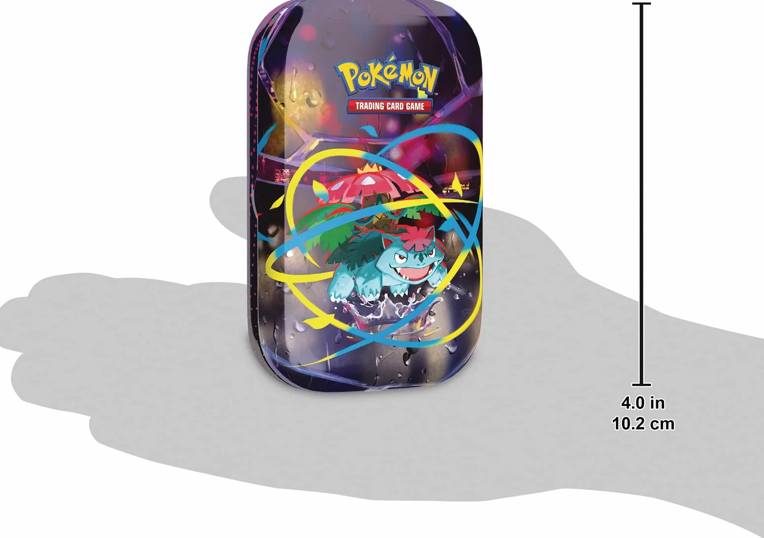 Pokémon: Minilata Megahéroes de Mega-Venusaur de JCC Pokémon (1 Pegatina, 1 Tarjeta ilustrada y 2 Sobres de Mejora)