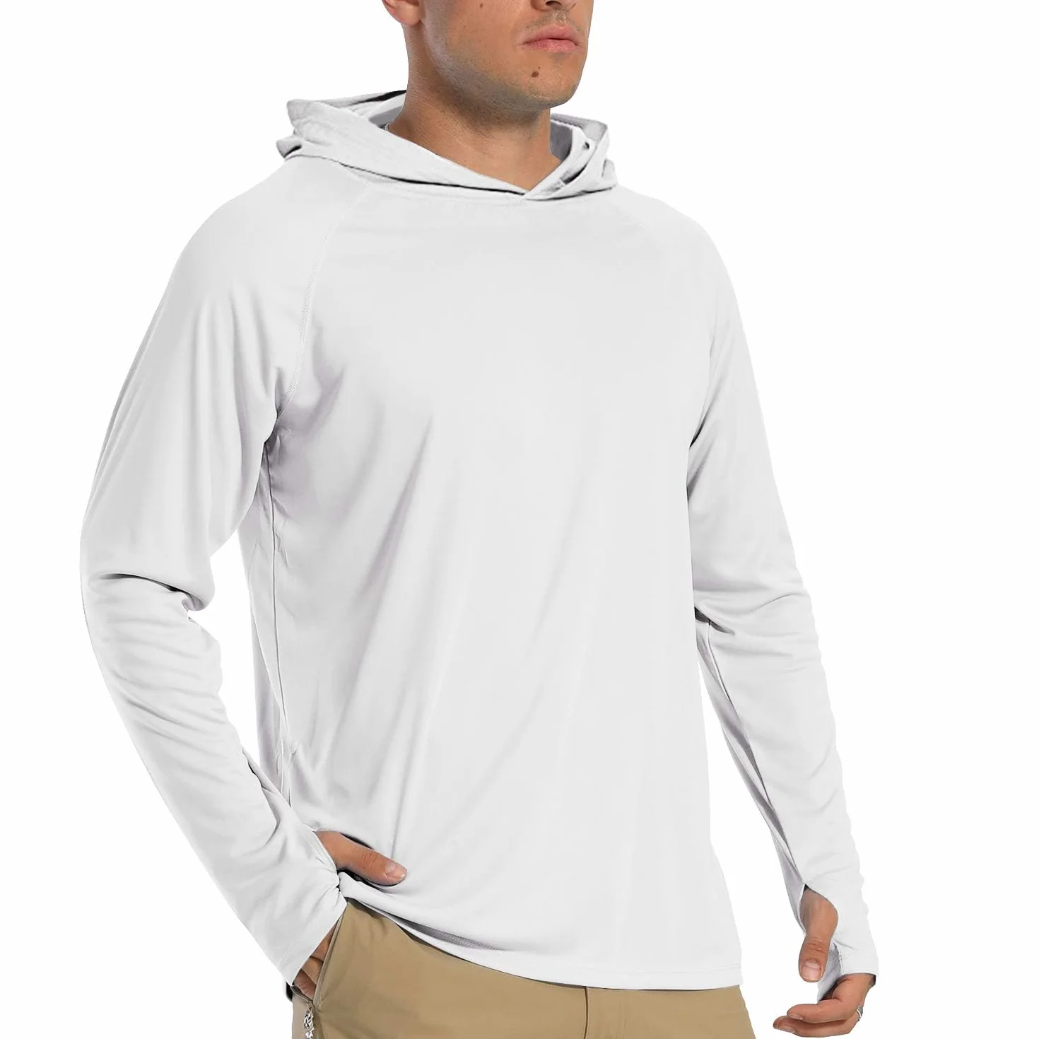 TACVASEN Sudadera con Capucha Hombre Protección Solar UPF 50+ Manga Larga UV