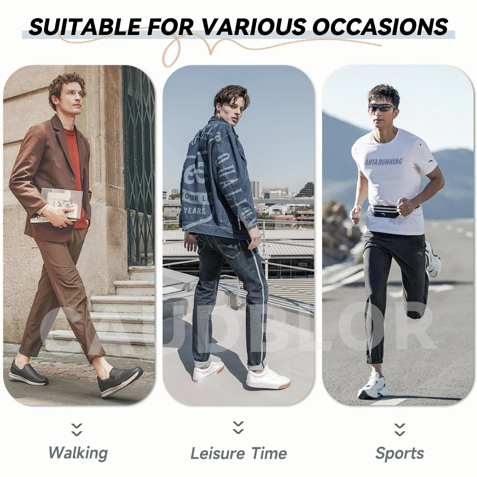 Caudblor Calcetines Deportivos Hombre Algodón Invisibles Resistente Negro Carne 40-47